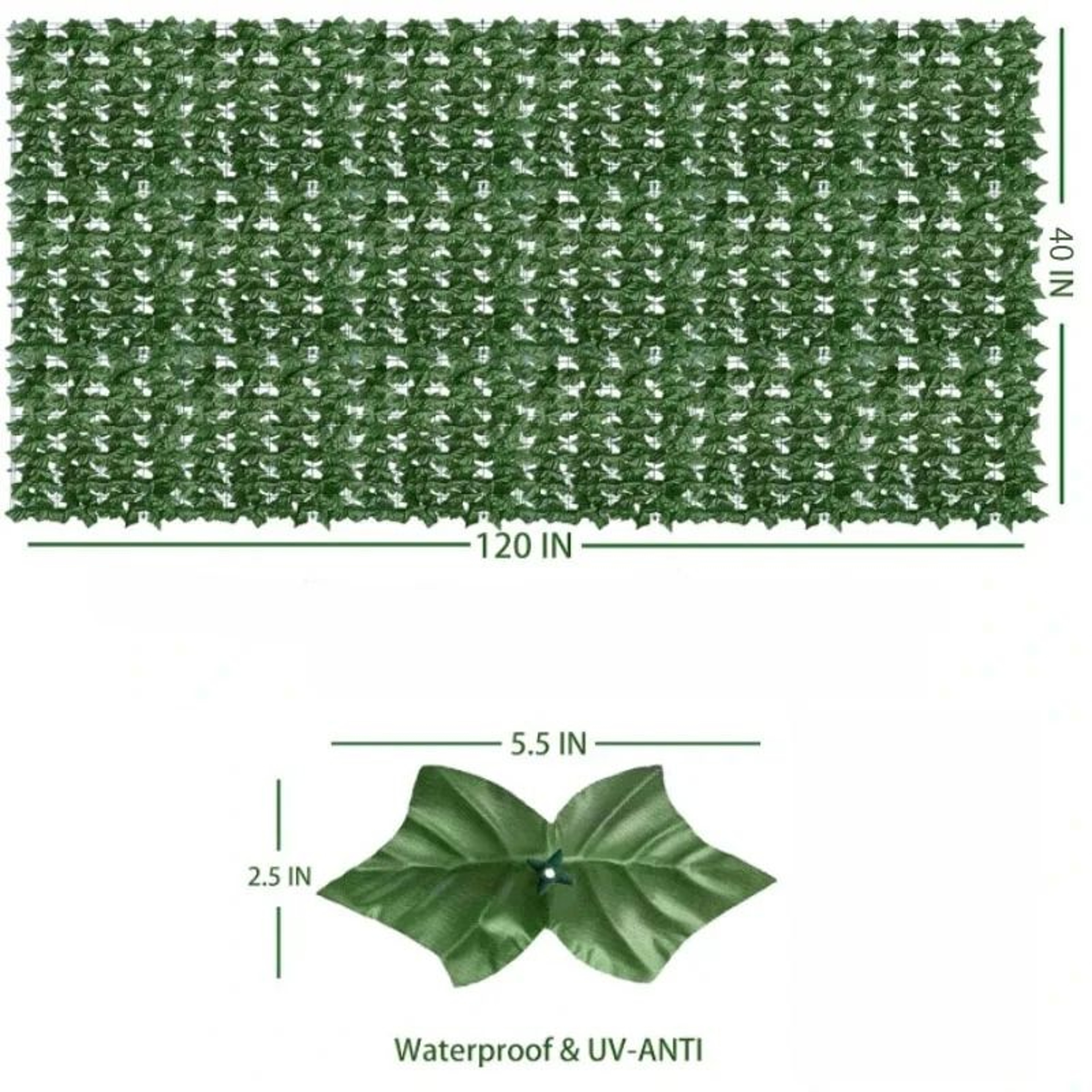 Artificial Ivy Fence Privacy Hedge Panel Faux Greenery Wall Screen 8