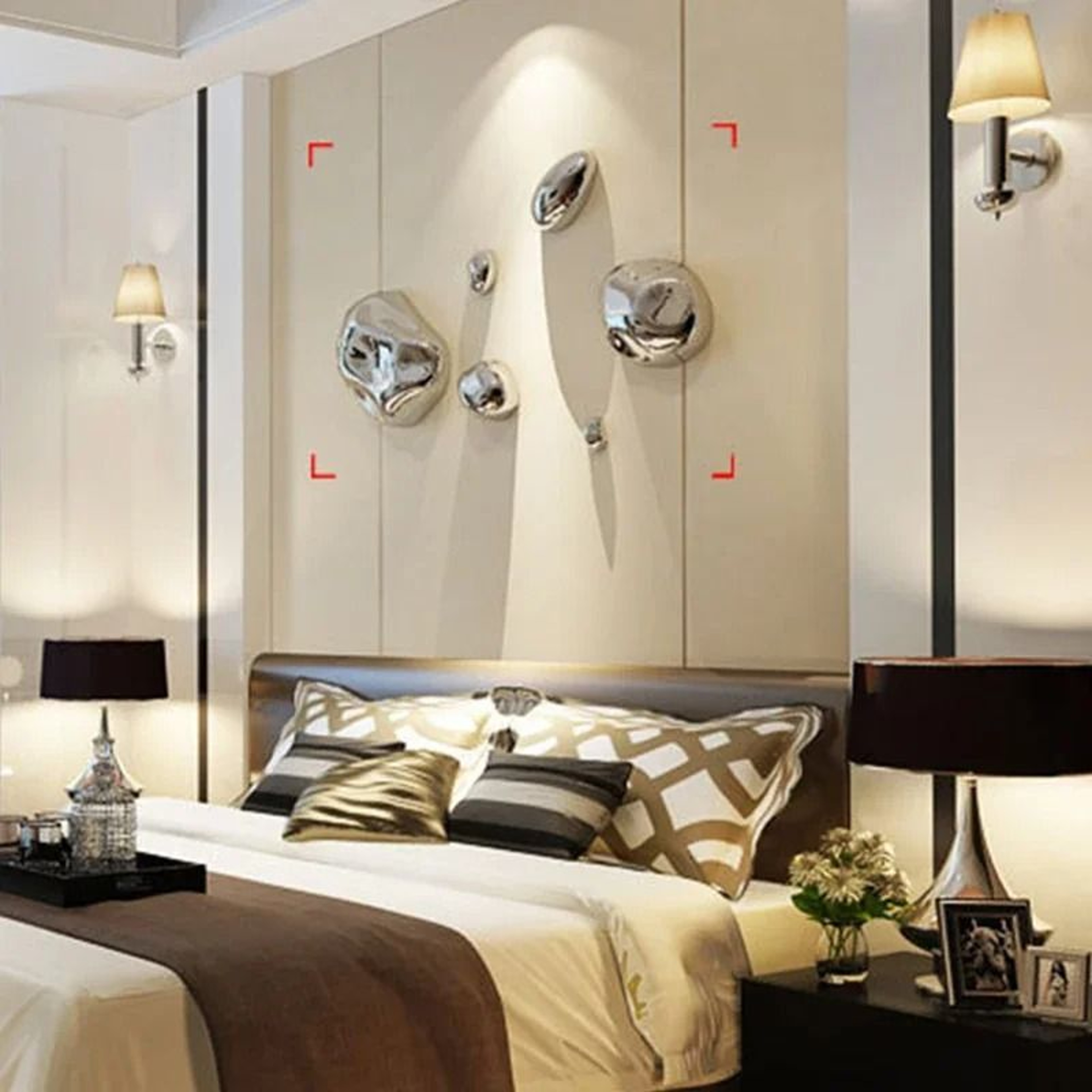 Modern 3D Stone Wall Hanging Decor Simulation Pendant For Living Room 9