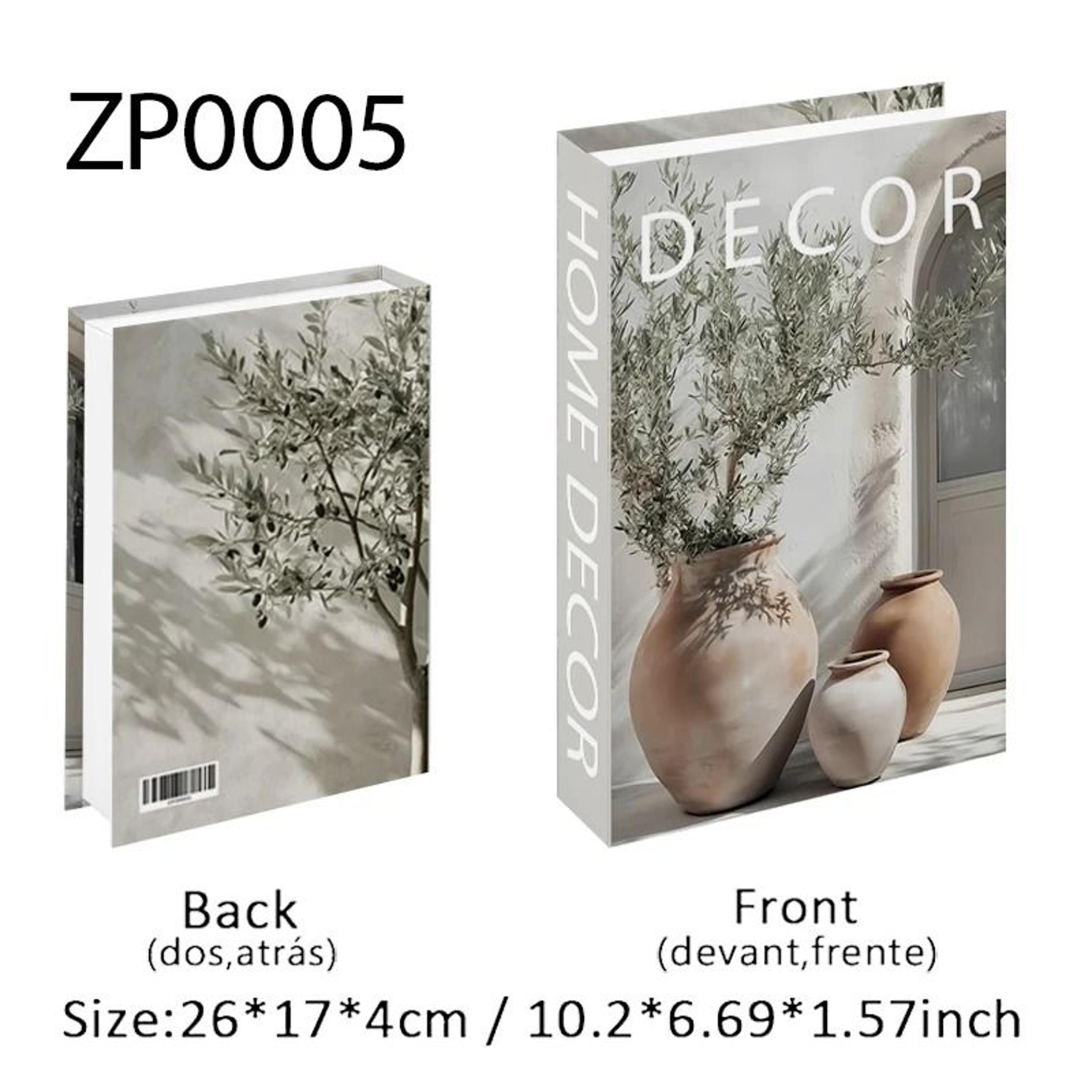 Luxury Decorative Book Storage Box Fake Book Decor Organizer 2