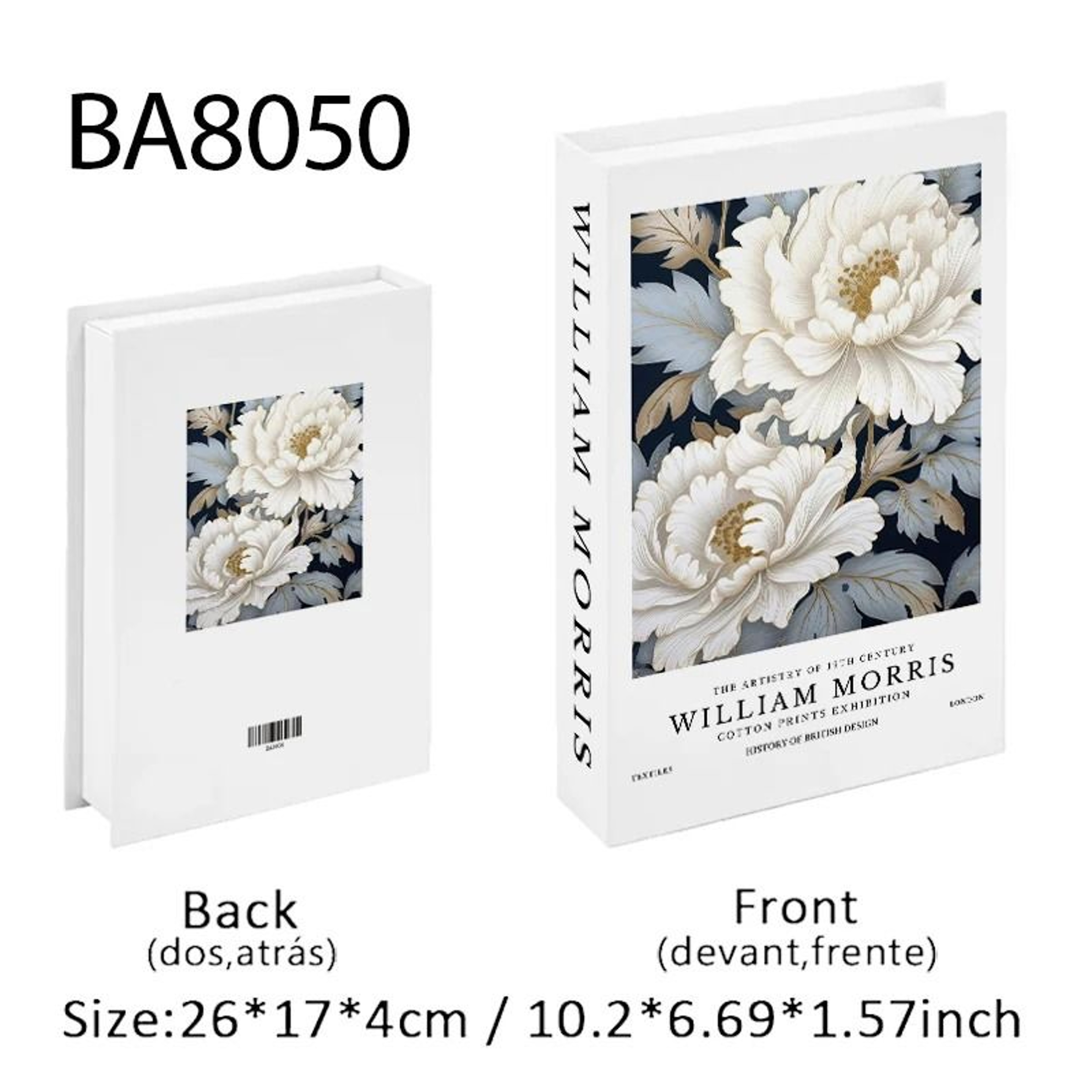 Luxury Decorative Book Storage Box Fake Book Decor Organizer 7