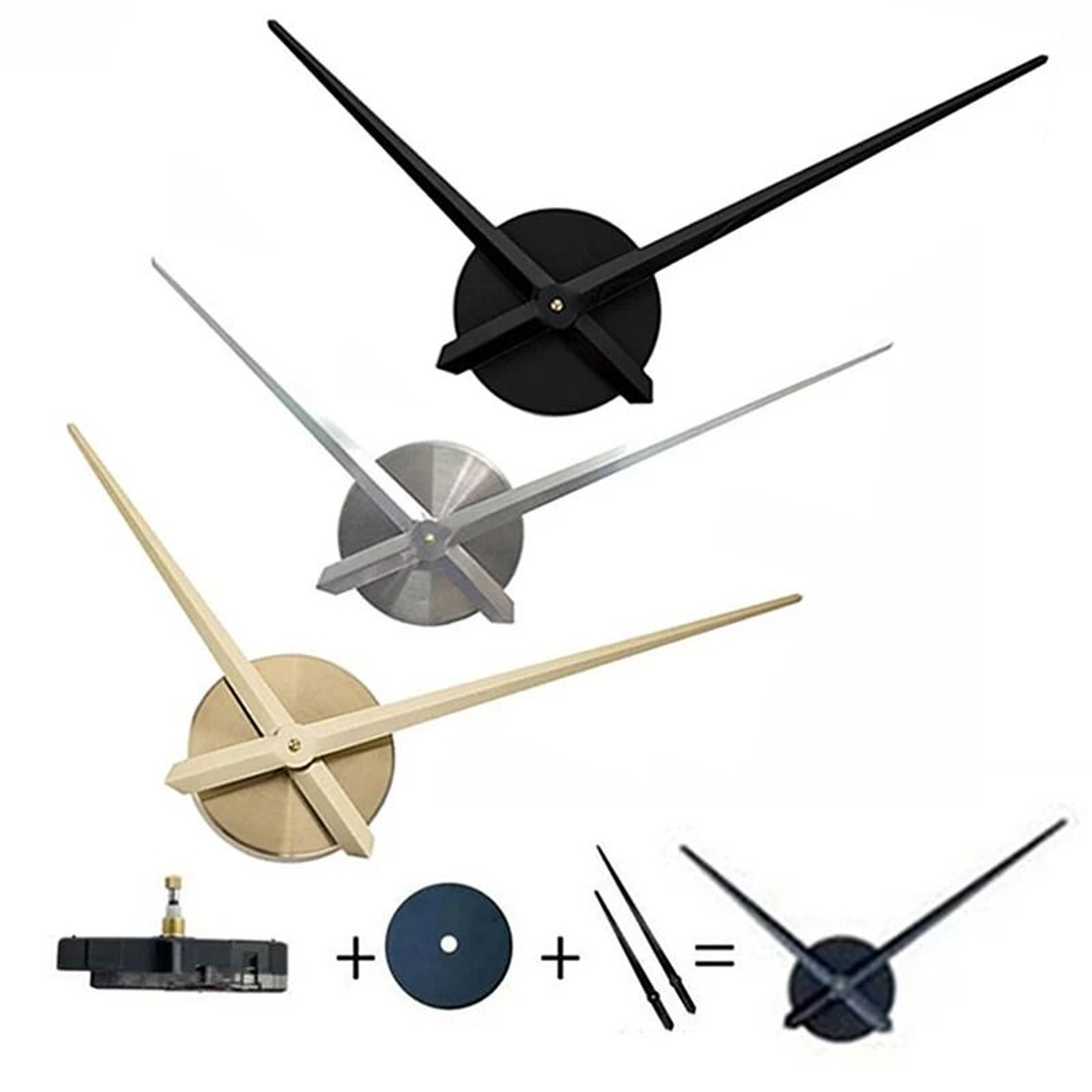 DIY 3D Wall Clock Kit Large Modern Clock Hands With Quartz Mechanism 0