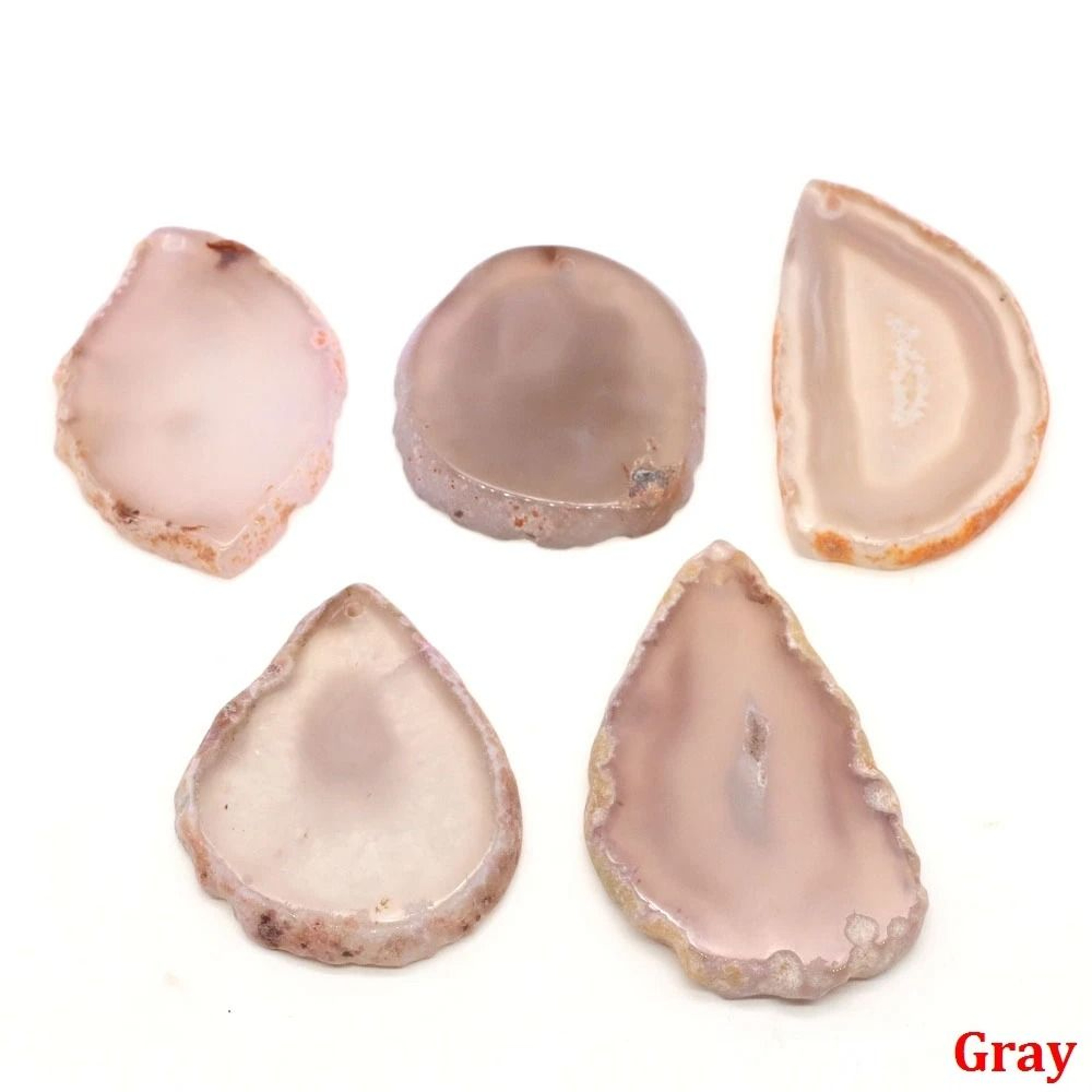 Natural Agate Geode Slice Pendant Crystal Decor For Jewelry And Home 3