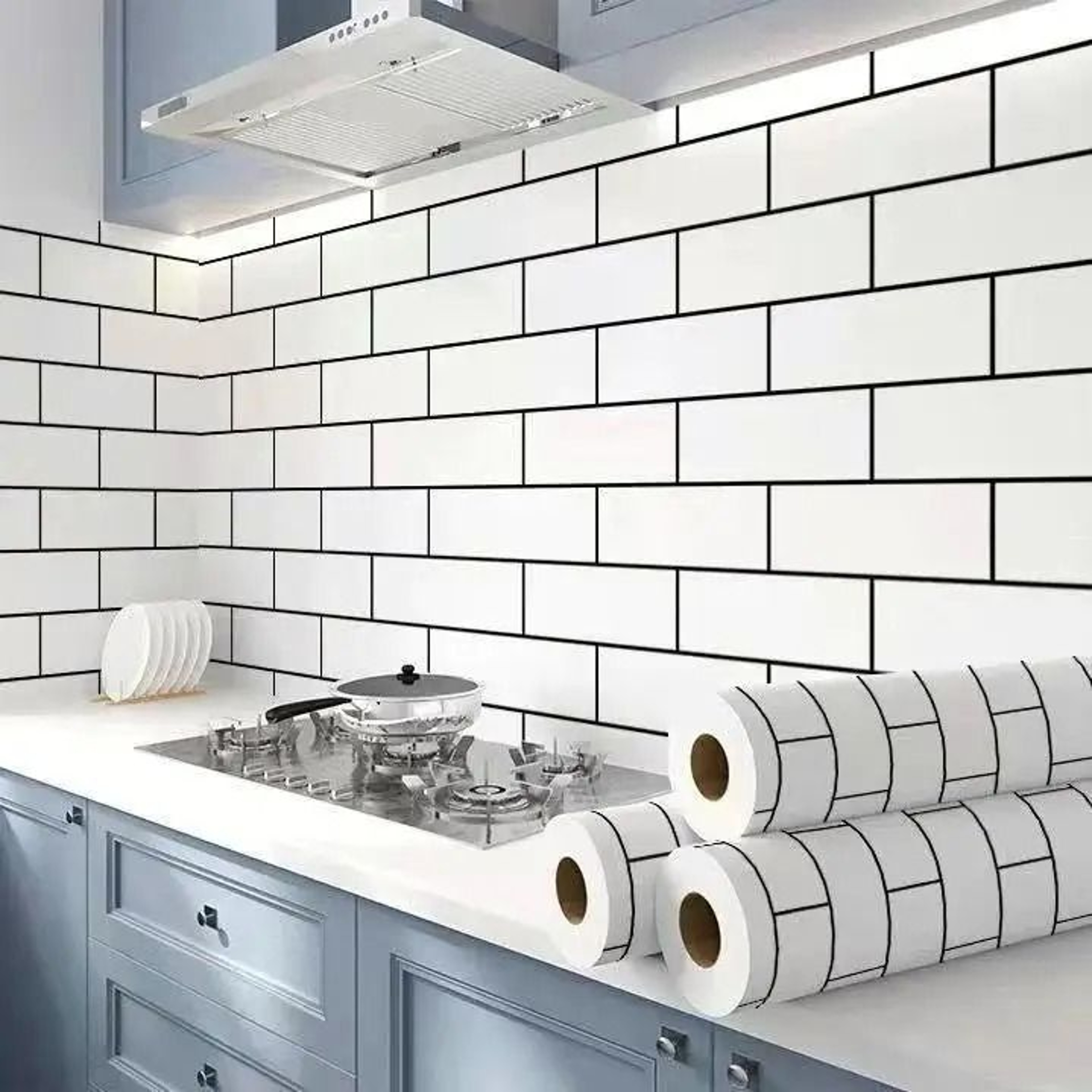 Waterproof Kitchen Oil Proof Sticker Heat Resistant Self Adhesive Wall Cover 1