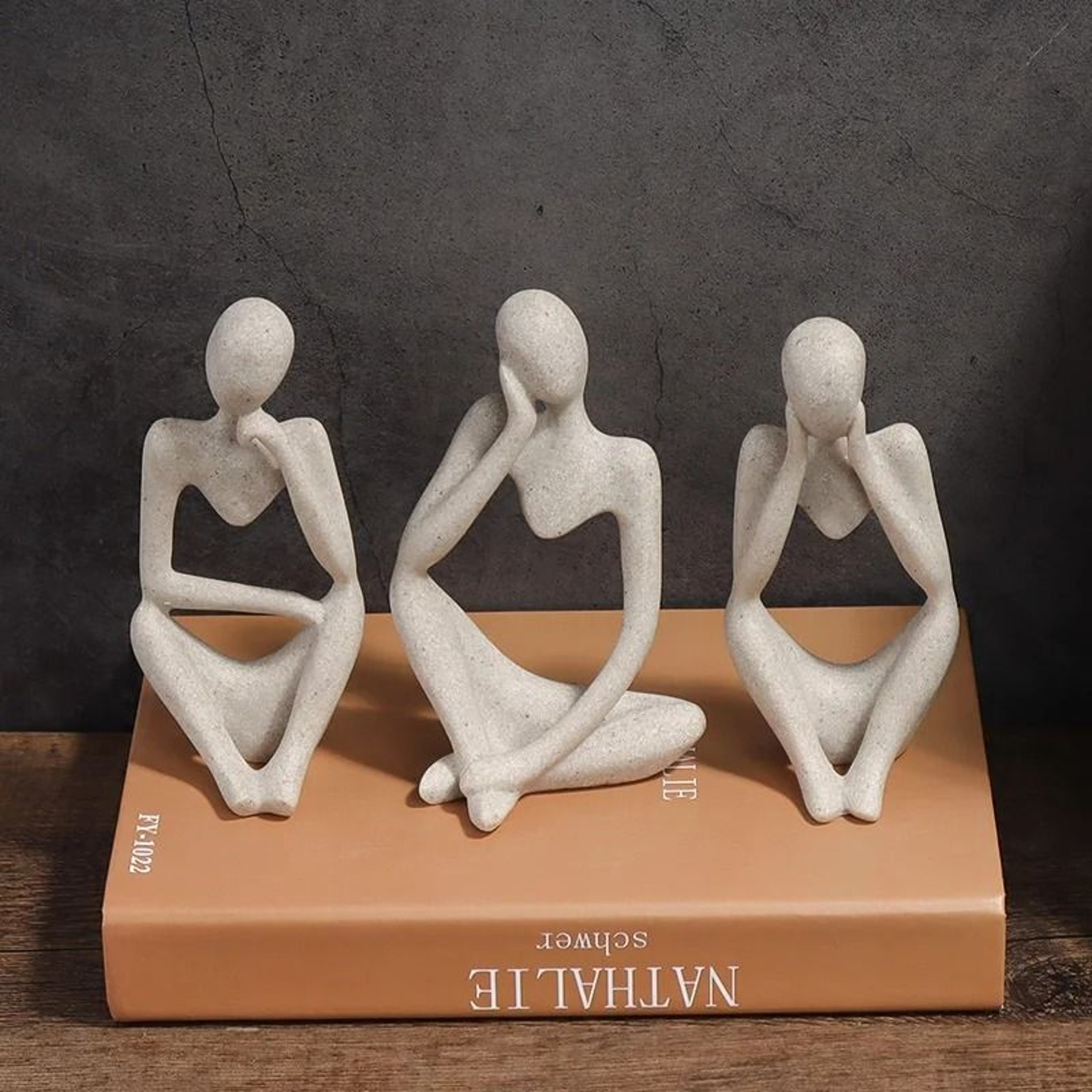 Minimalist Contemplation Sculpture Modern Abstract Human Decor Statue 3