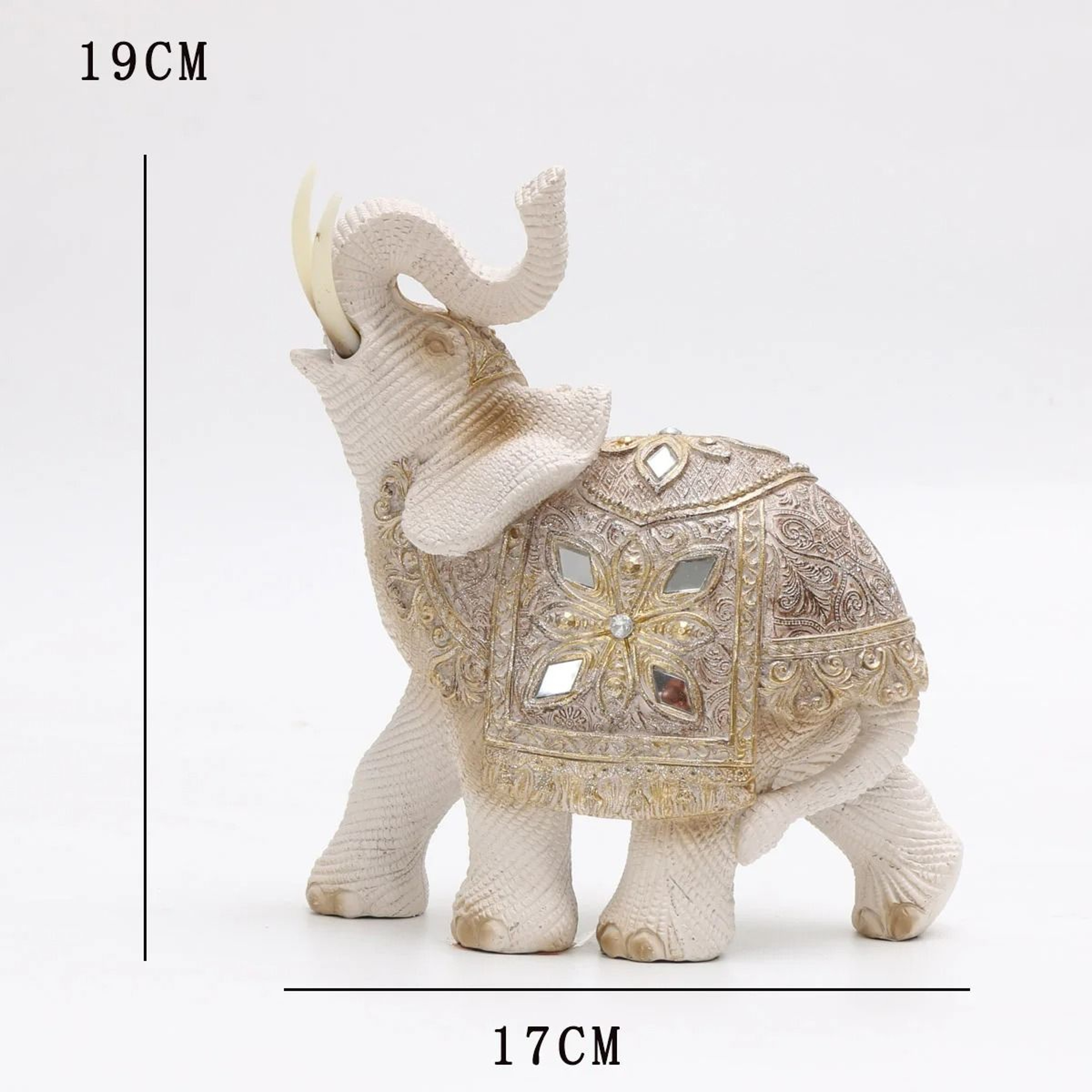 Lucky Feng Shui Elephant Statue Wealth Attraction Home Decor Figurine 4