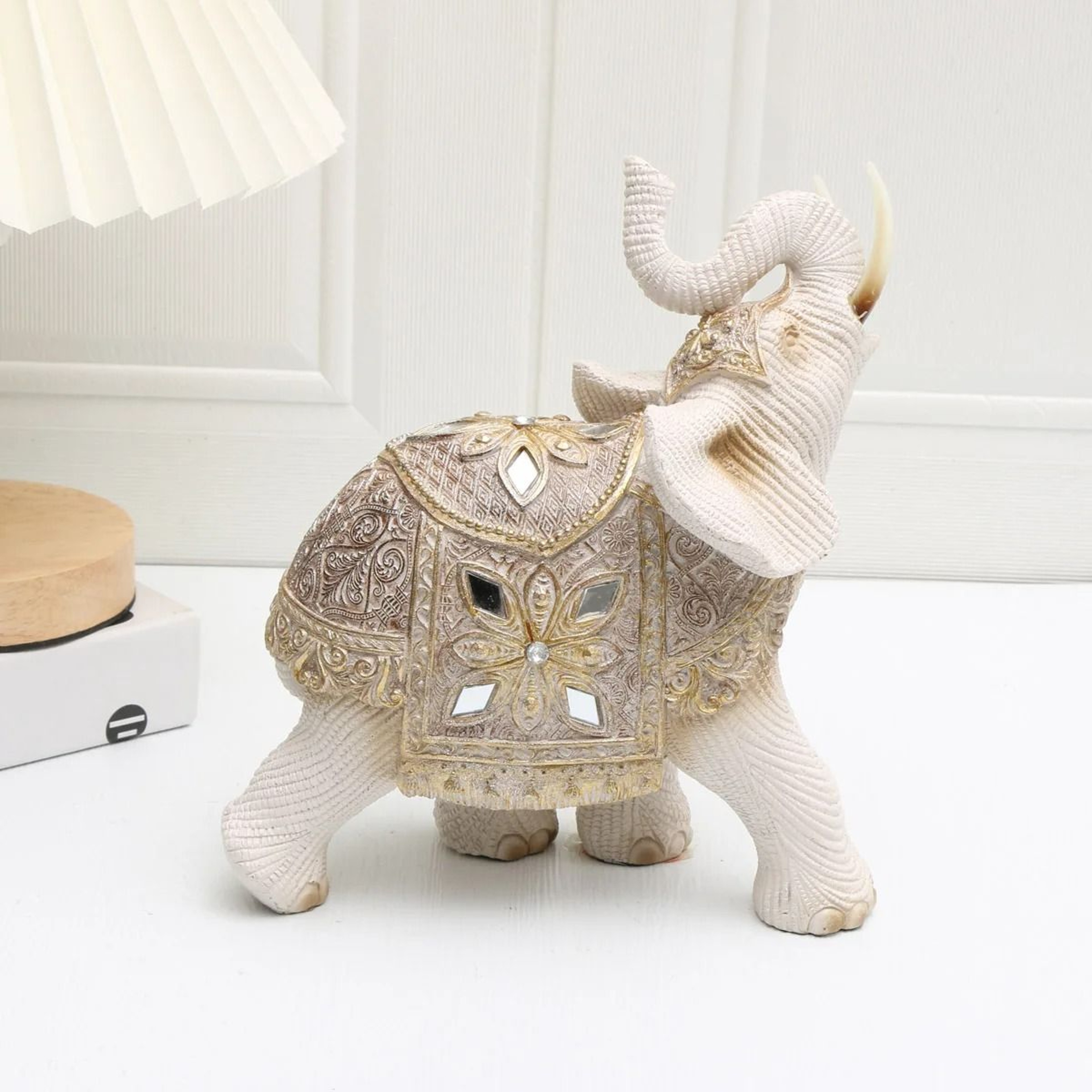 Lucky Feng Shui Elephant Statue Wealth Attraction Home Decor Figurine 8