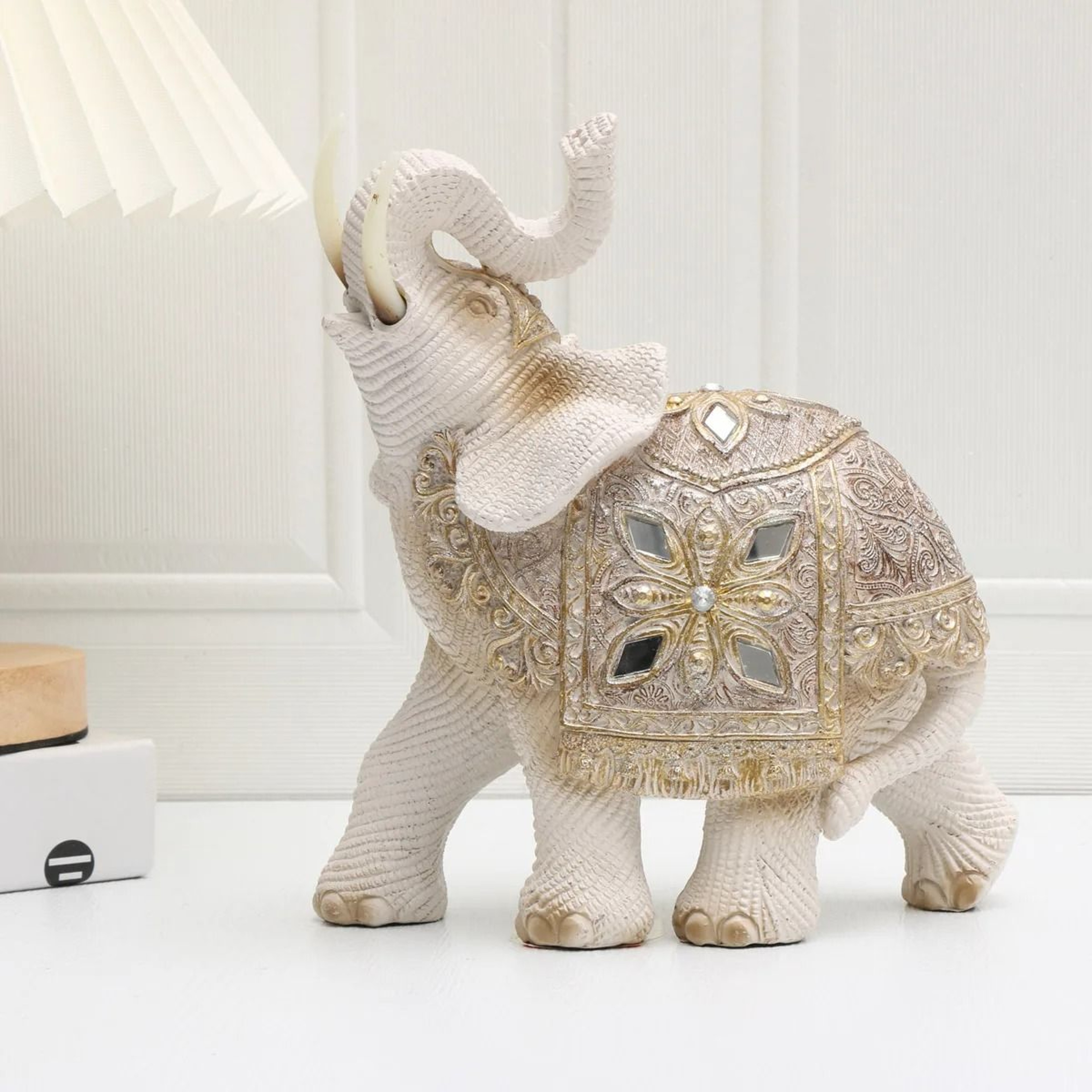 Lucky Feng Shui Elephant Statue Wealth Attraction Home Decor Figurine 9