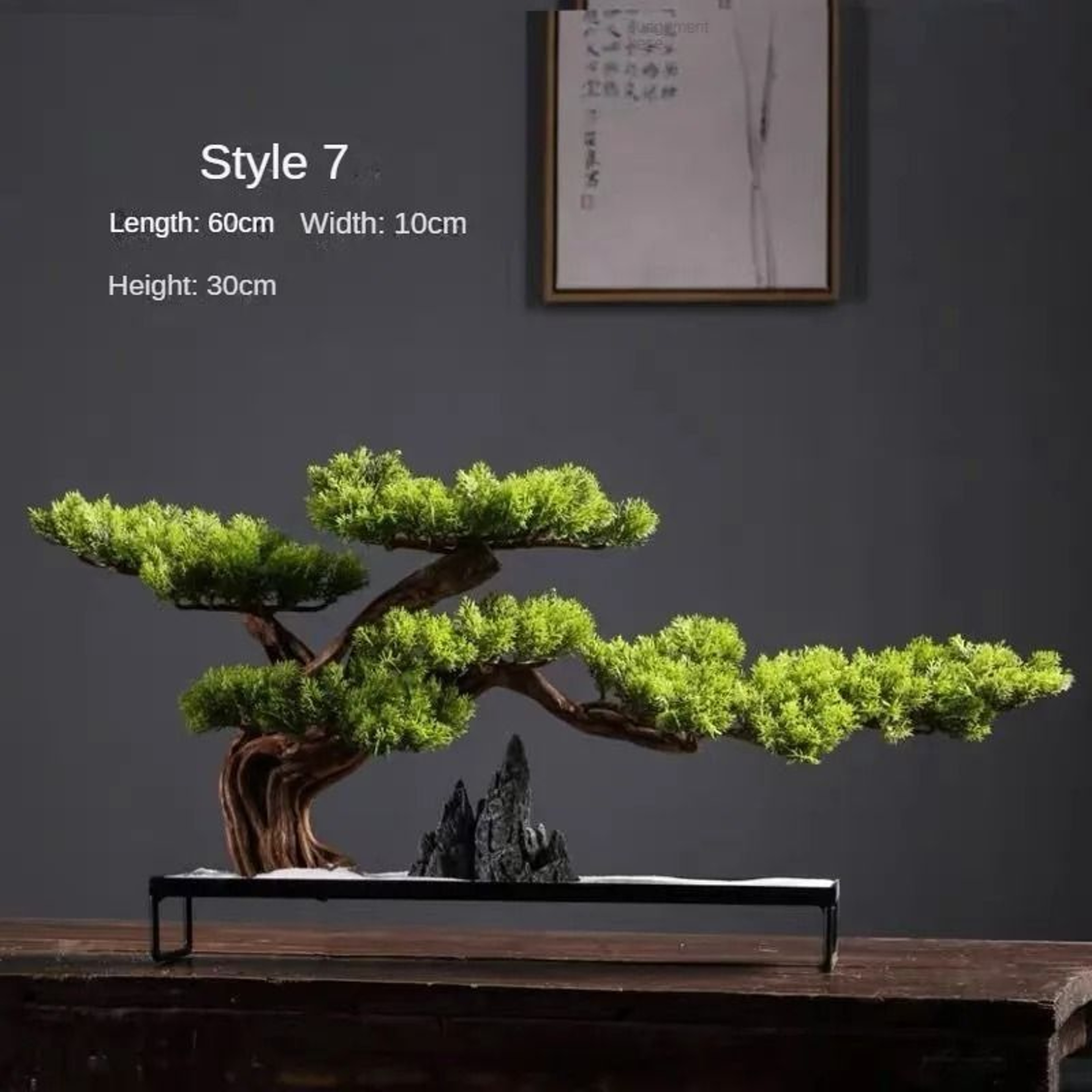 Artificial Pine Bonsai Tree Desktop Decor Mini Landscape Plant Ornament 6