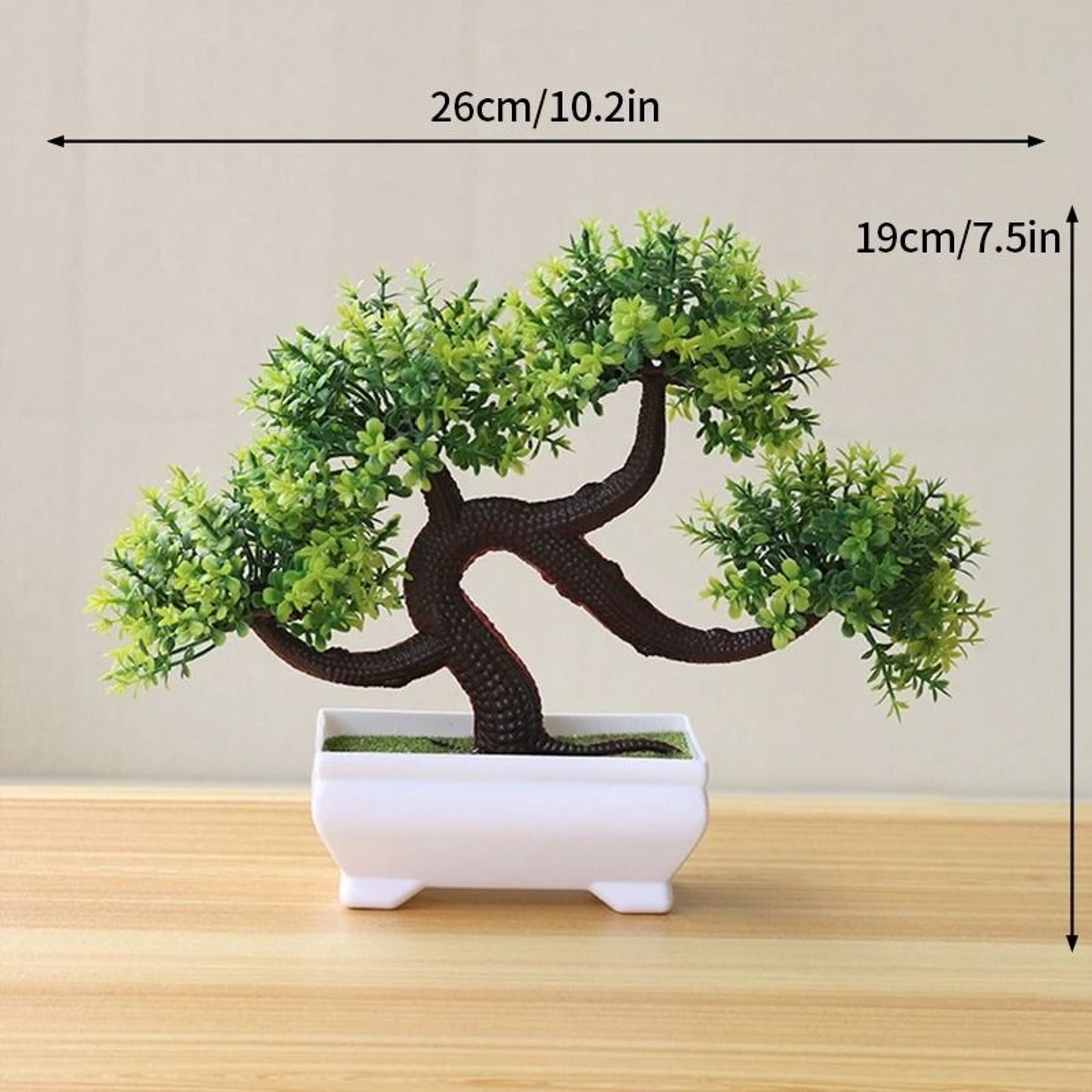 Artificial Potted Plant Mini Bonsai Tree Home Decor Accent 9