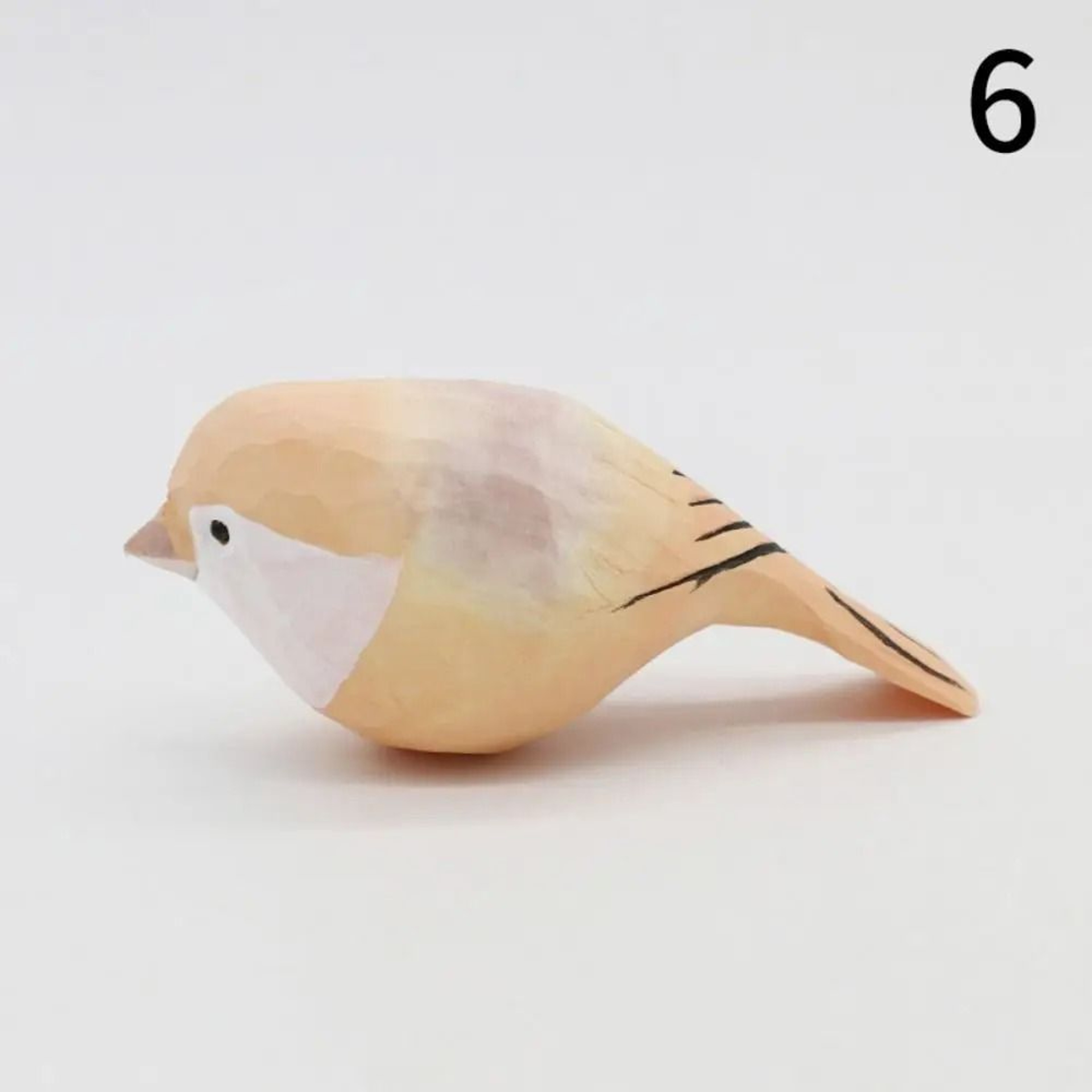 Hand Carved Wooden Bird Figurine Mini Rustic Home Decor 6
