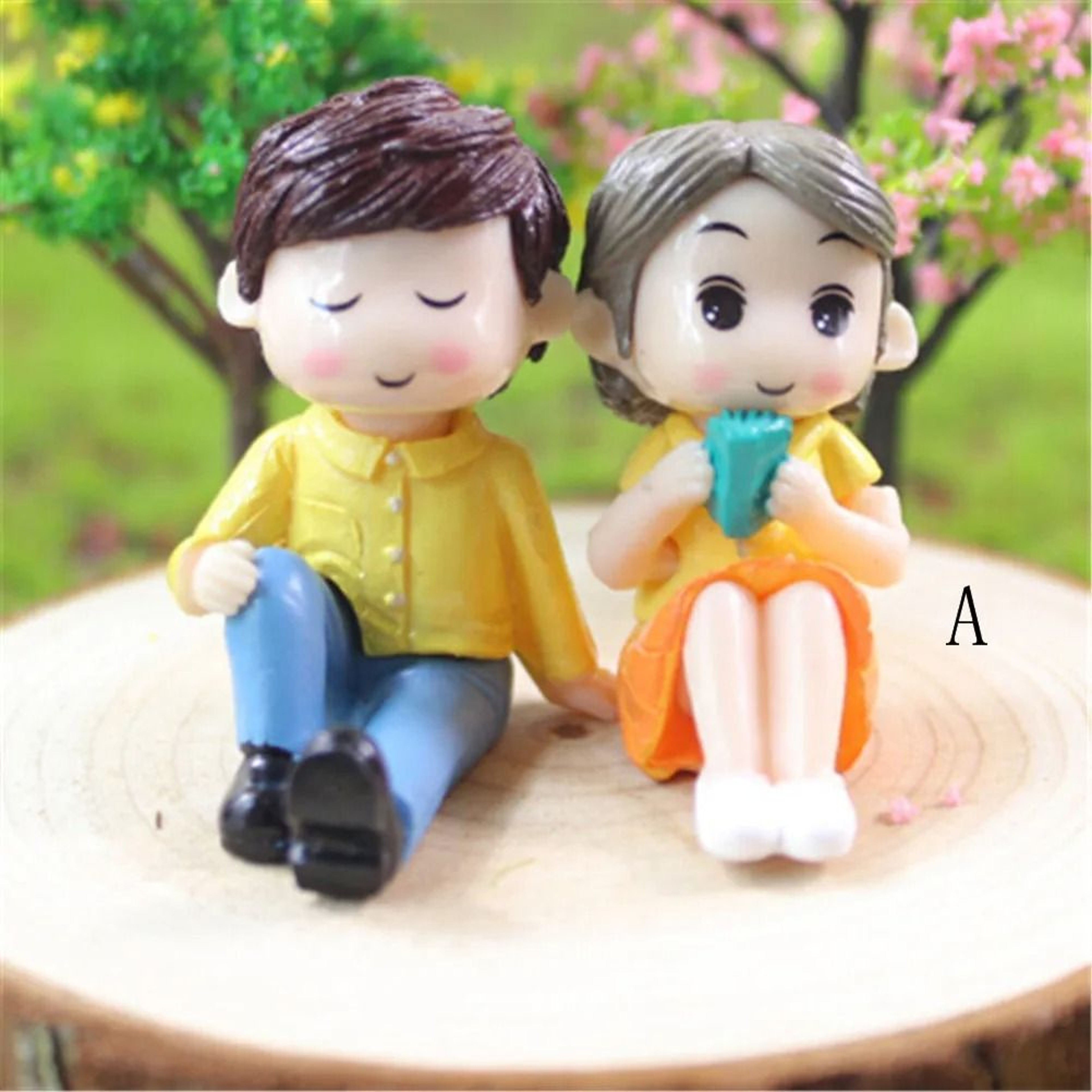 Fairy Garden Miniatures Mini Animal Figurines Couple Set For Terrarium Decor 13
