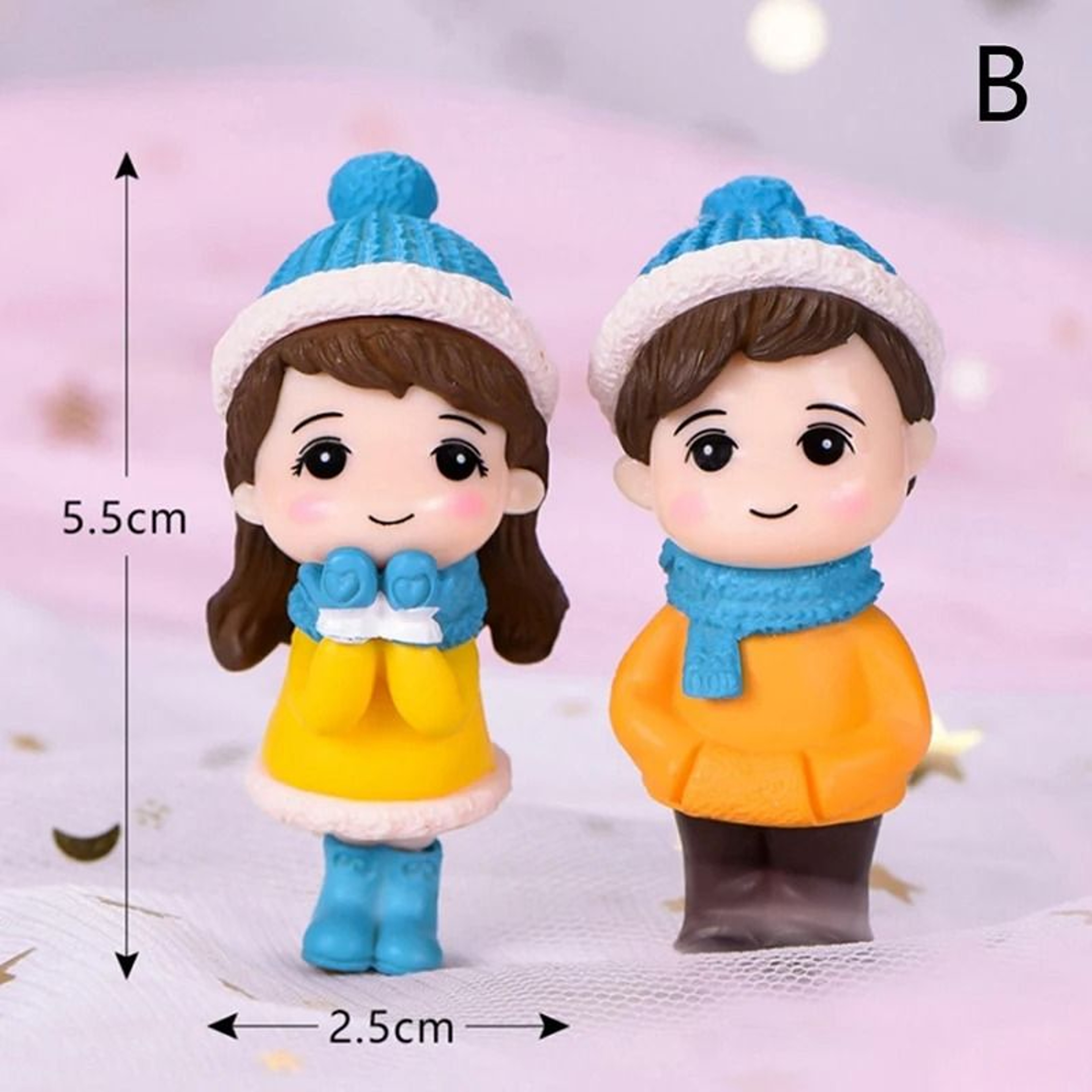 Fairy Garden Miniatures Mini Animal Figurines Couple Set For Terrarium Decor 4