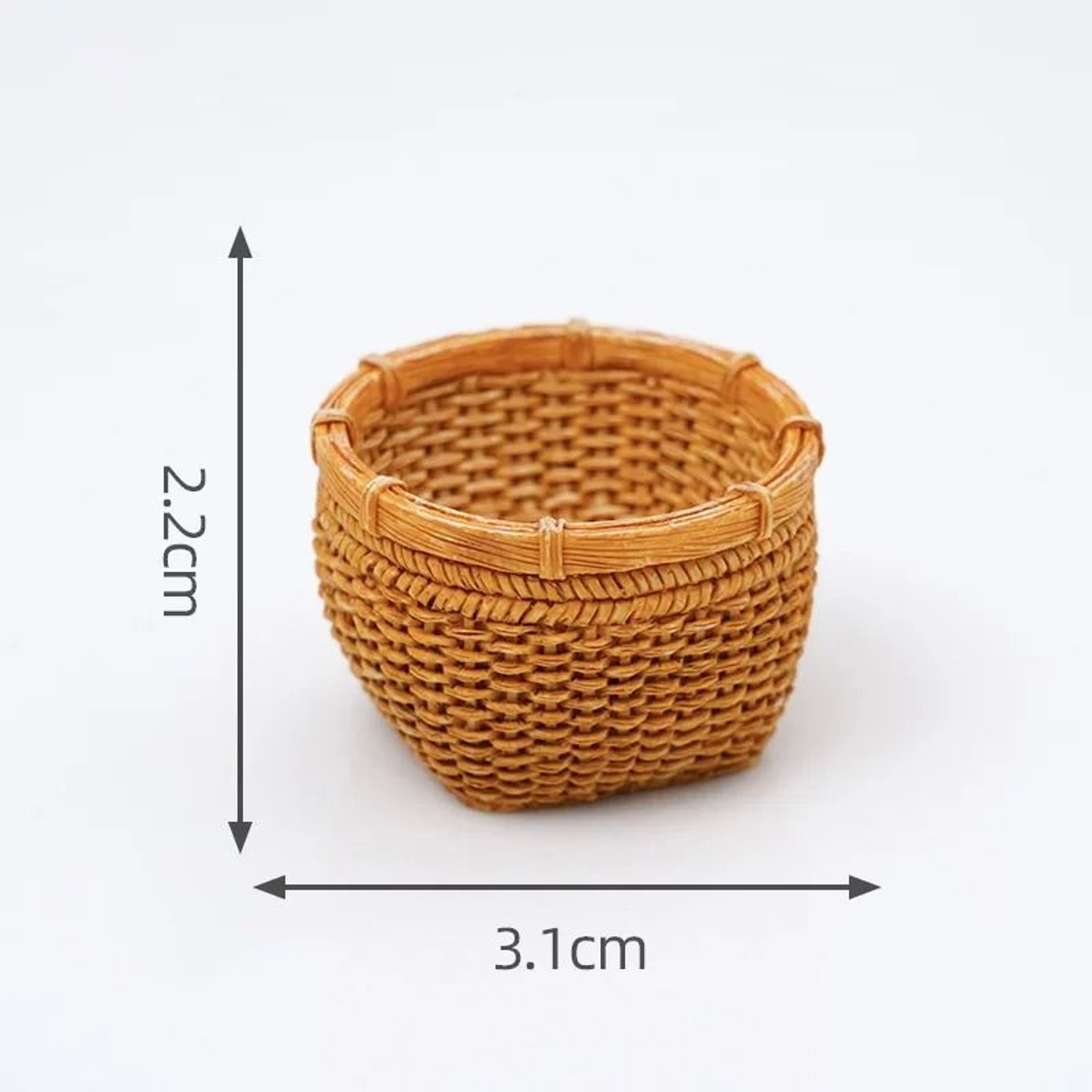 Mini Rattan Basket Dollhouse Miniature Accessories DIY Kitchen Food Display Decor 17
