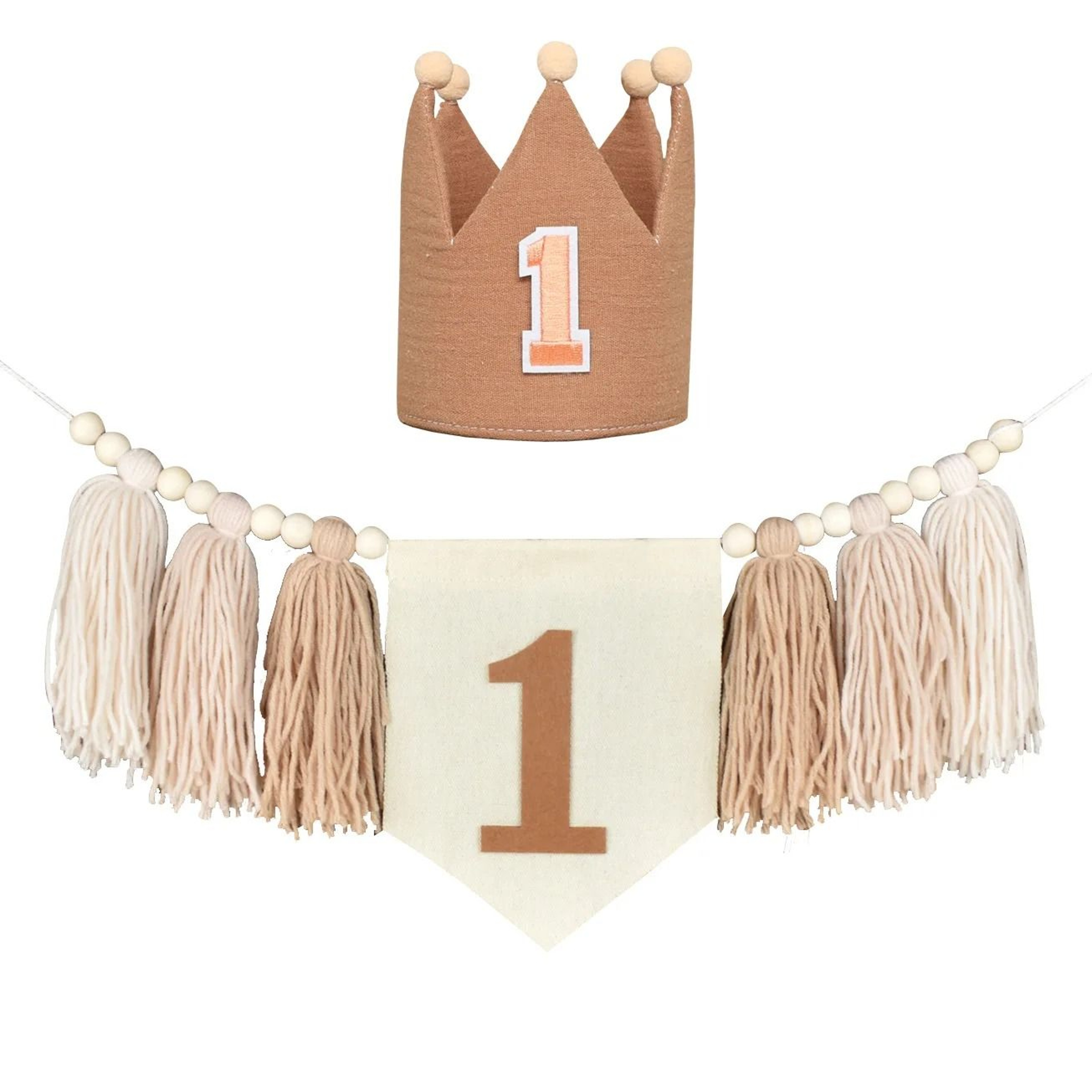 First Birthday Banner High Chair Banner Boho Baby Birthday Decoration 12