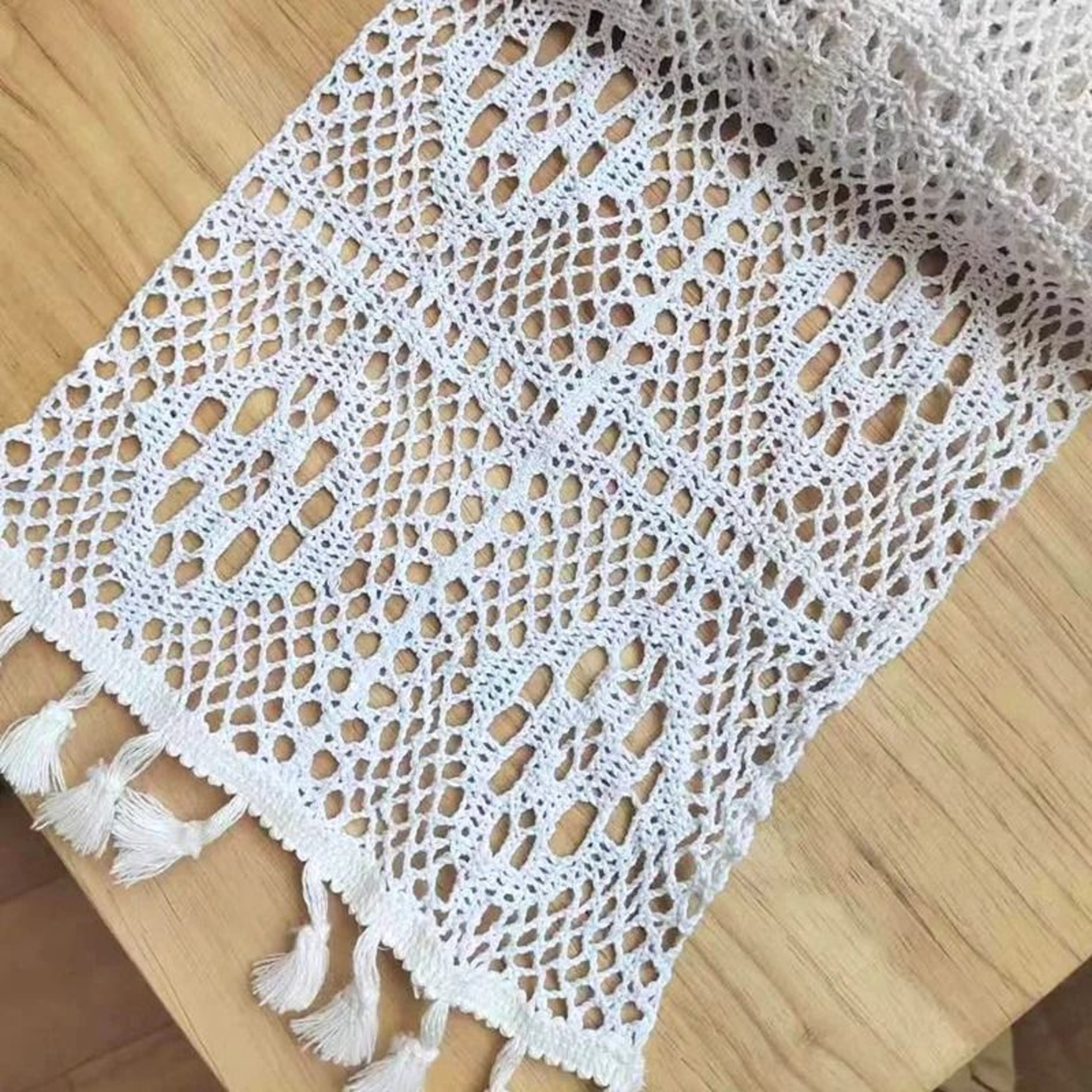 Crochet Lace Table Runner Vintage Beige Boho Table Decor Wedding Table Runner 5