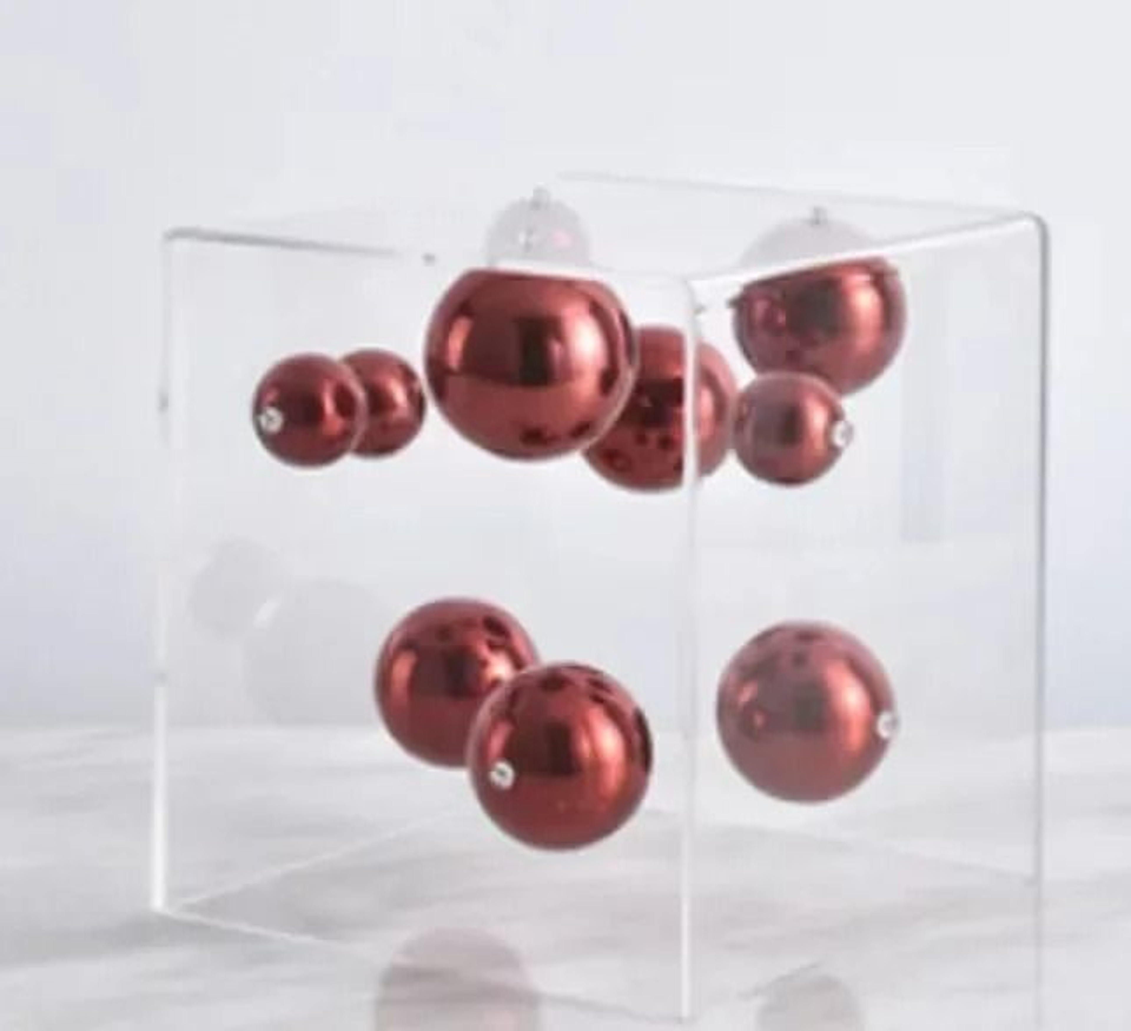 Geometric Metal Decor Sculpture In Acrylic Display Box For Modern Minimalist Home Styling 5
