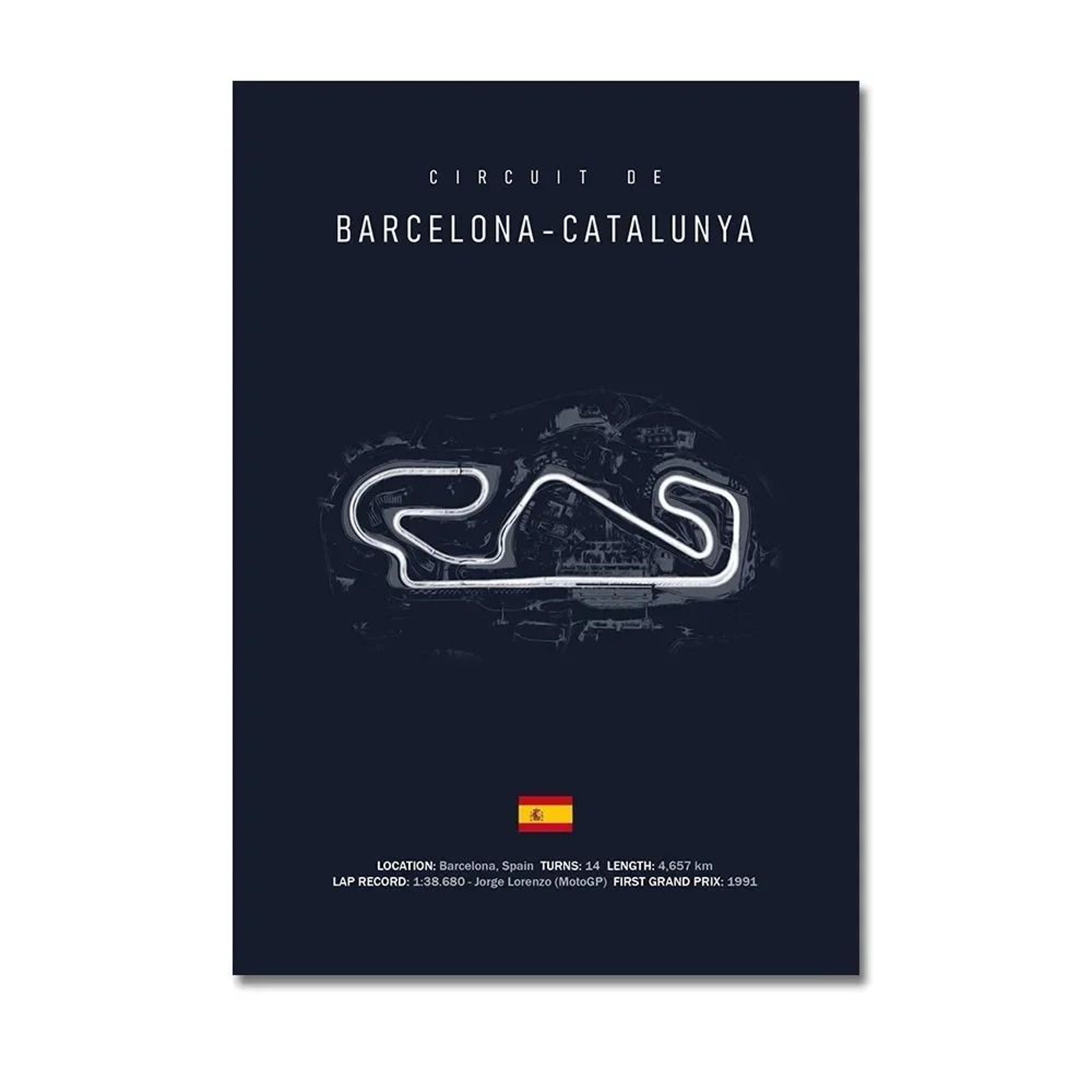 F1 Track Wall Art Circuit Map Canvas Poster For Motorsport Racing Decor 1