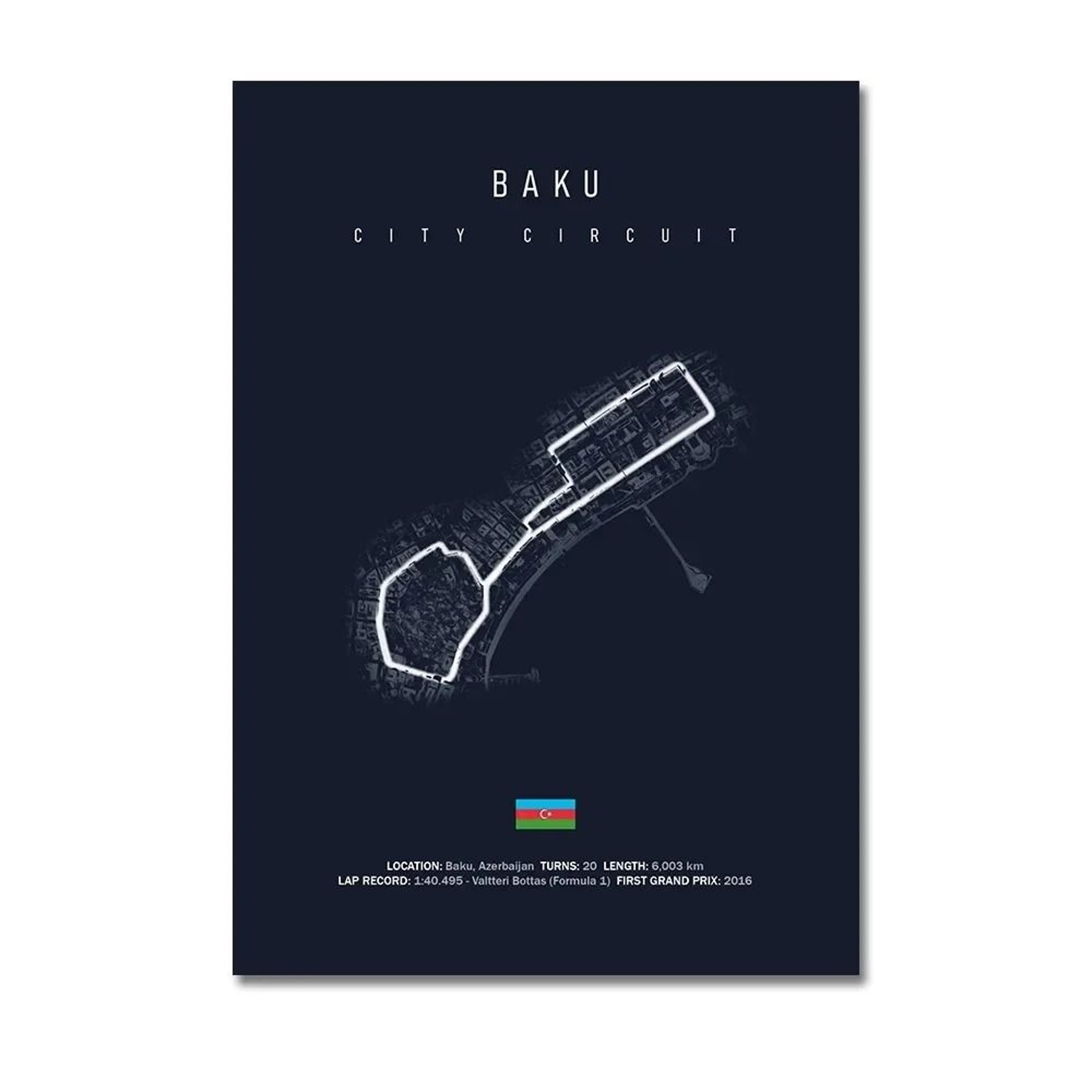 F1 Track Wall Art Circuit Map Canvas Poster For Motorsport Racing Decor 3