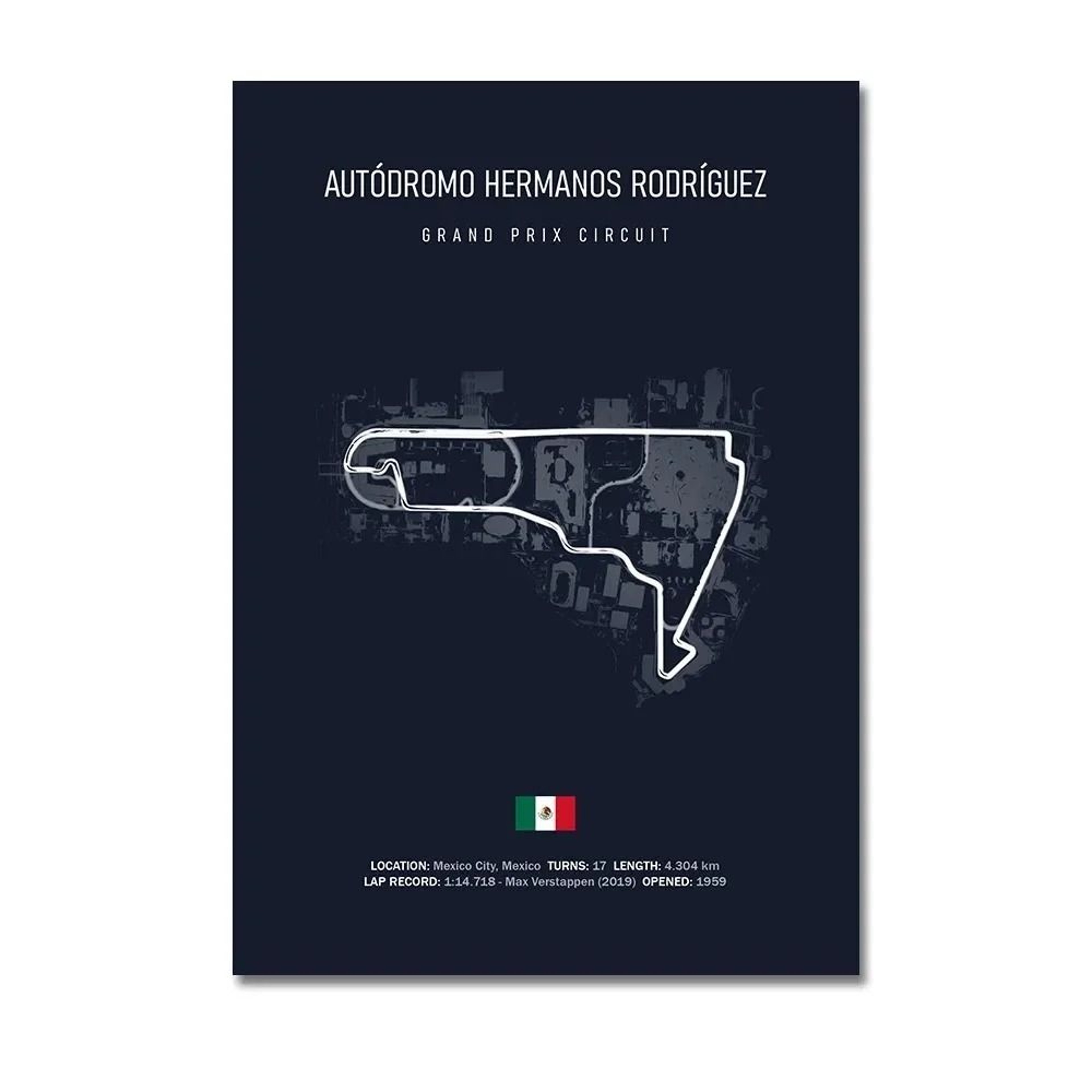 F1 Track Wall Art Circuit Map Canvas Poster For Motorsport Racing Decor 16