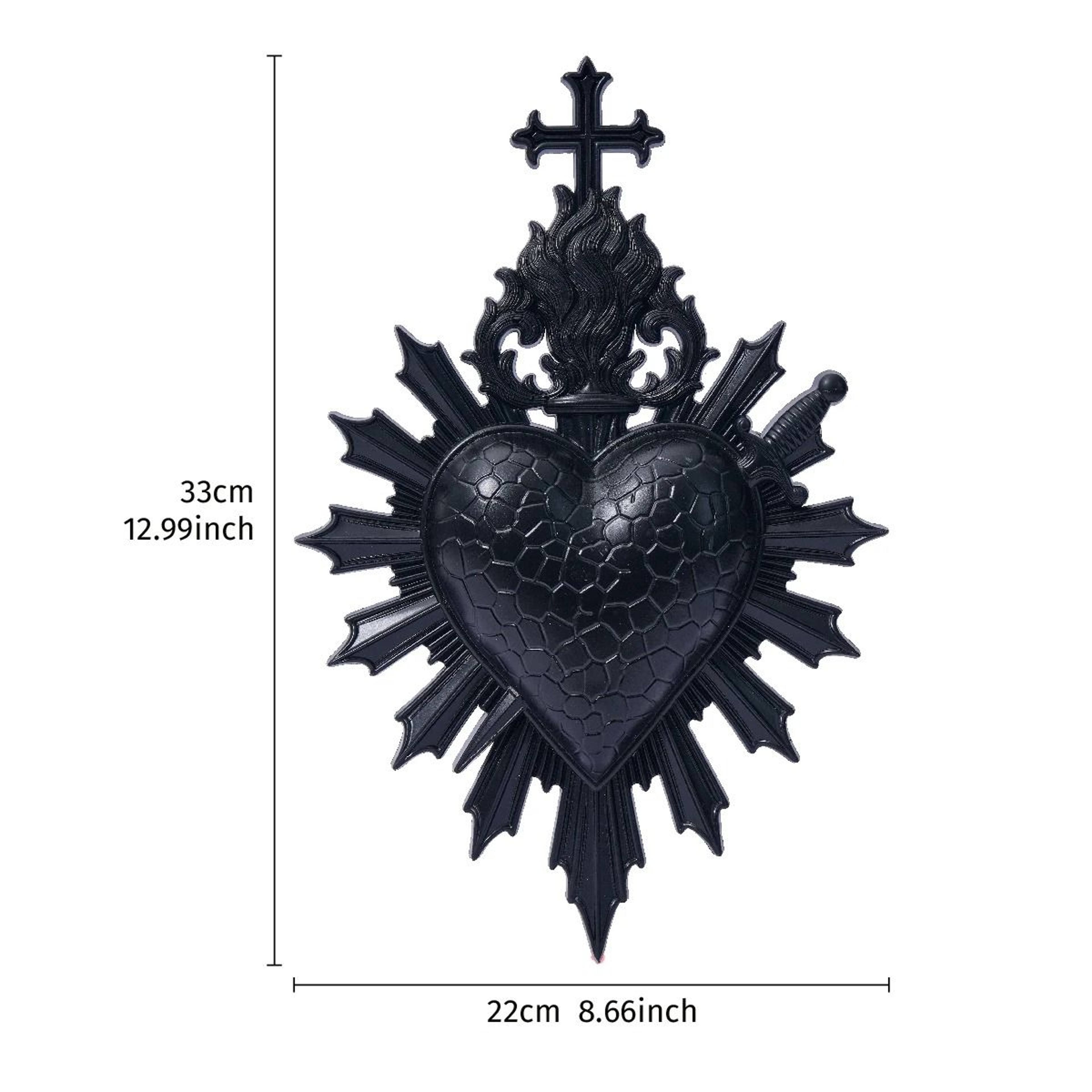 Flame Heart Arrow Wall Decor Resin Love Pendant Romantic Room Decoration 3