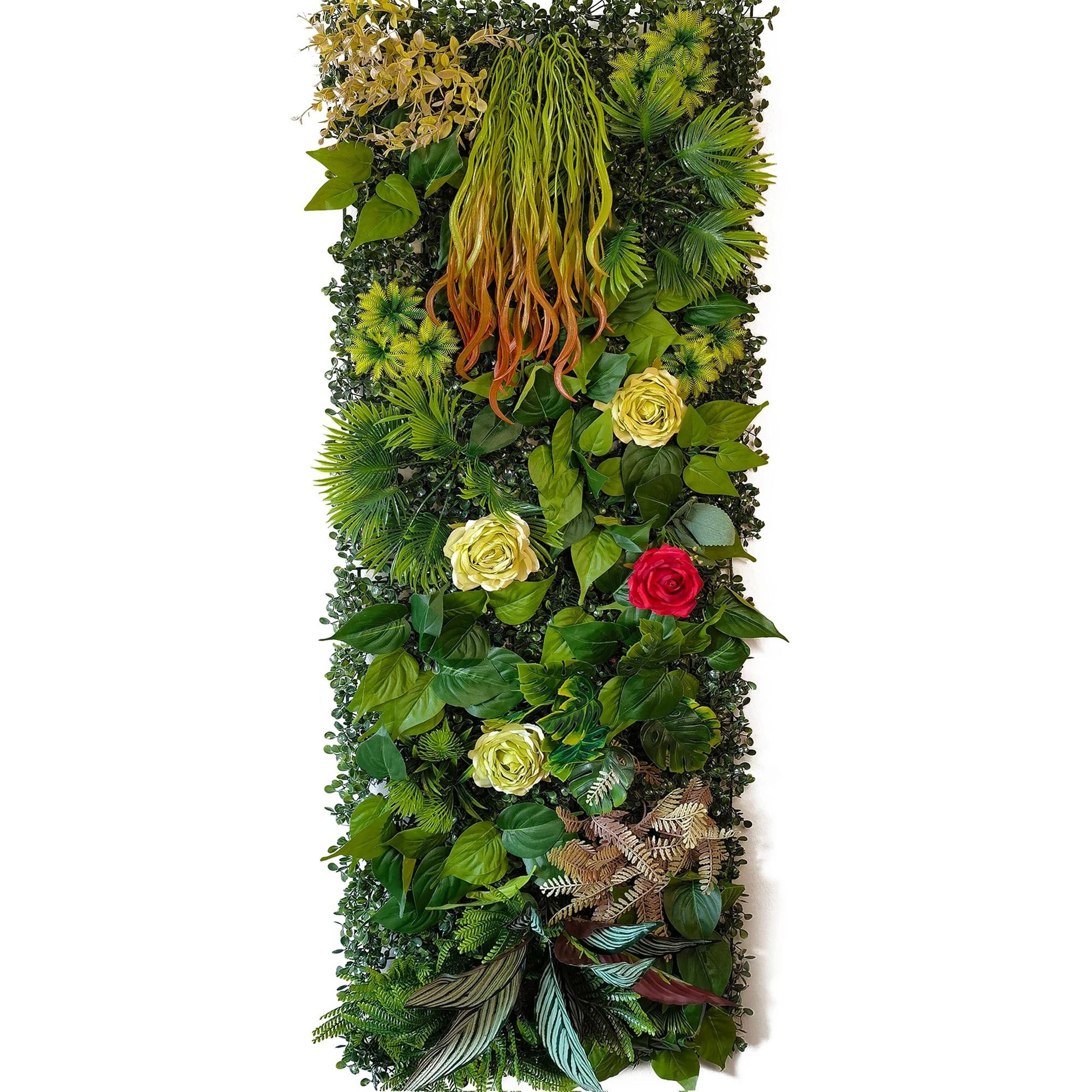 Artificial Grass Wall Panel Faux Greenery Backdrop Decor 5