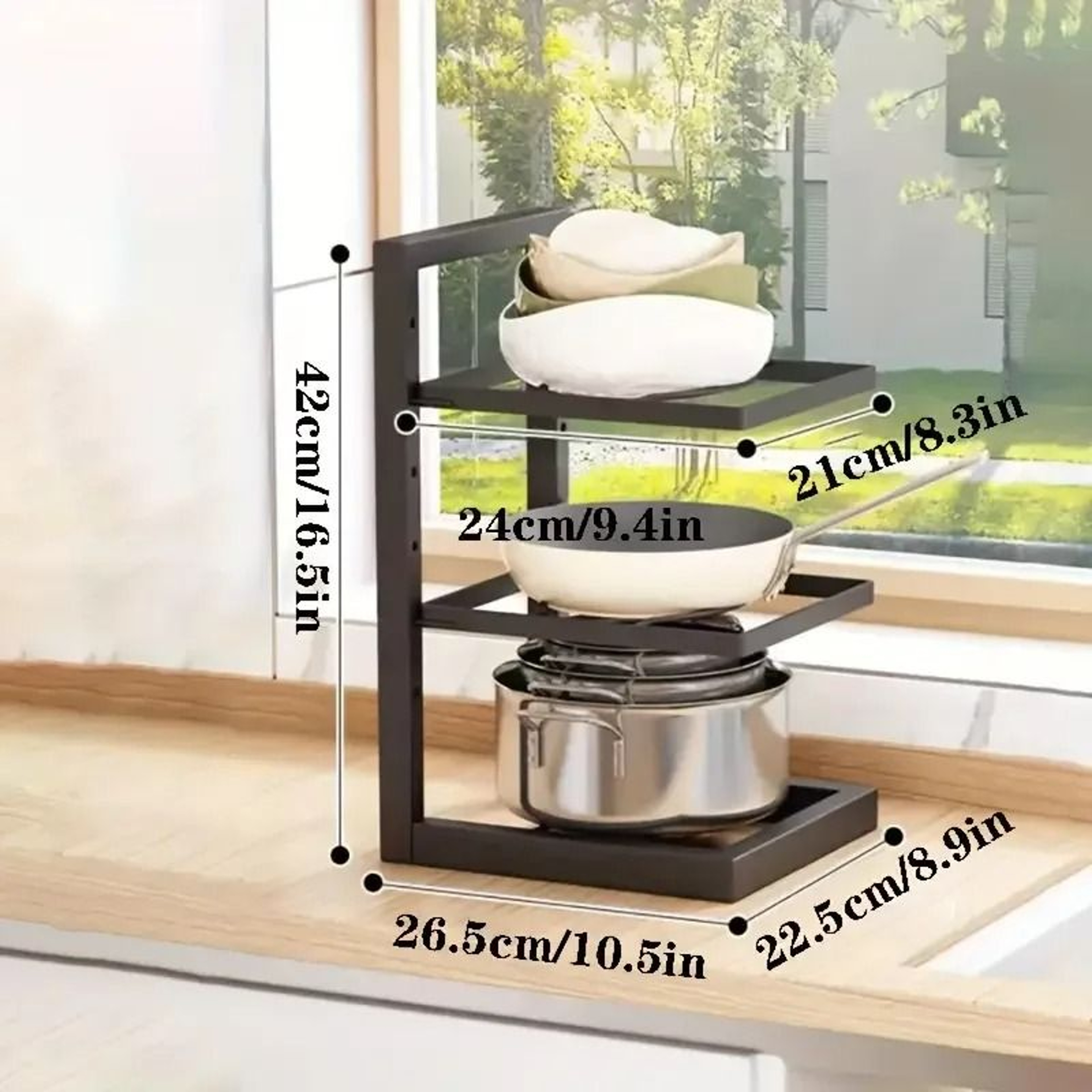 Adjustable Under Sink Storage Rack Multi Layer Stainless Steel Cabinet Organizer 1