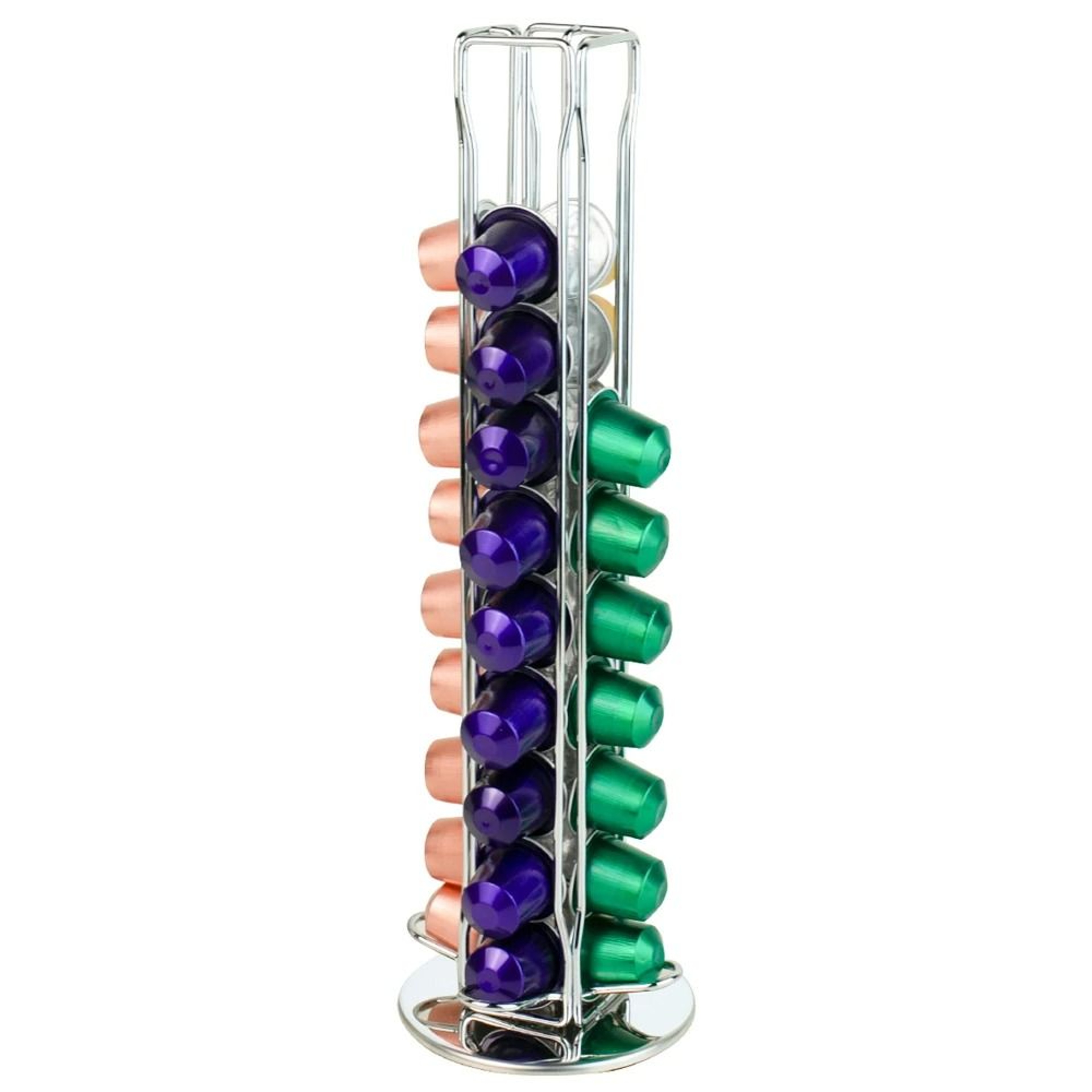 Rotating Coffee Pod Holder 40 Capsule Storage Rack With 360 Degree Base 1