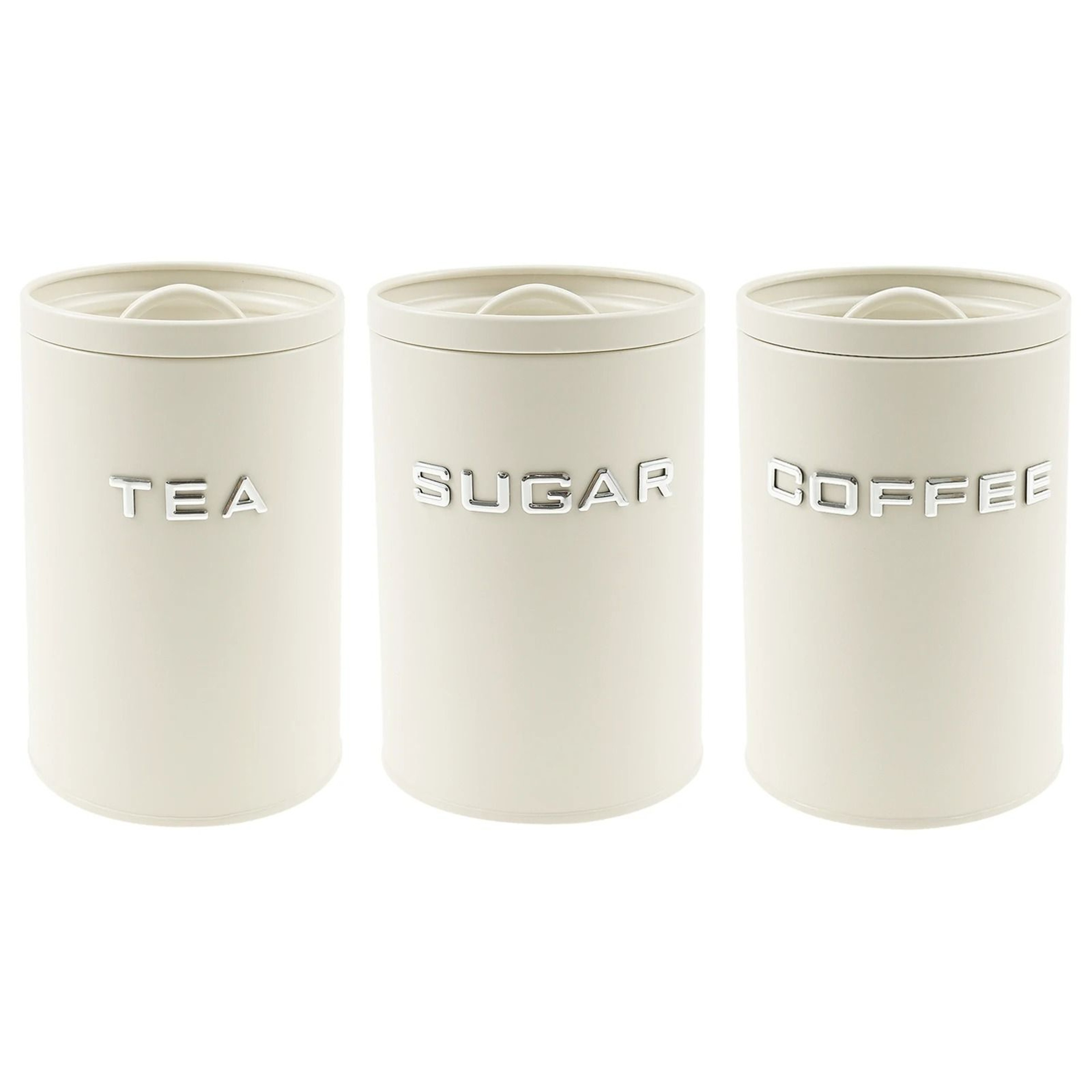 Airtight Coffee Tea Sugar Canisters Set Kitchen Countertop Storage Jars 3