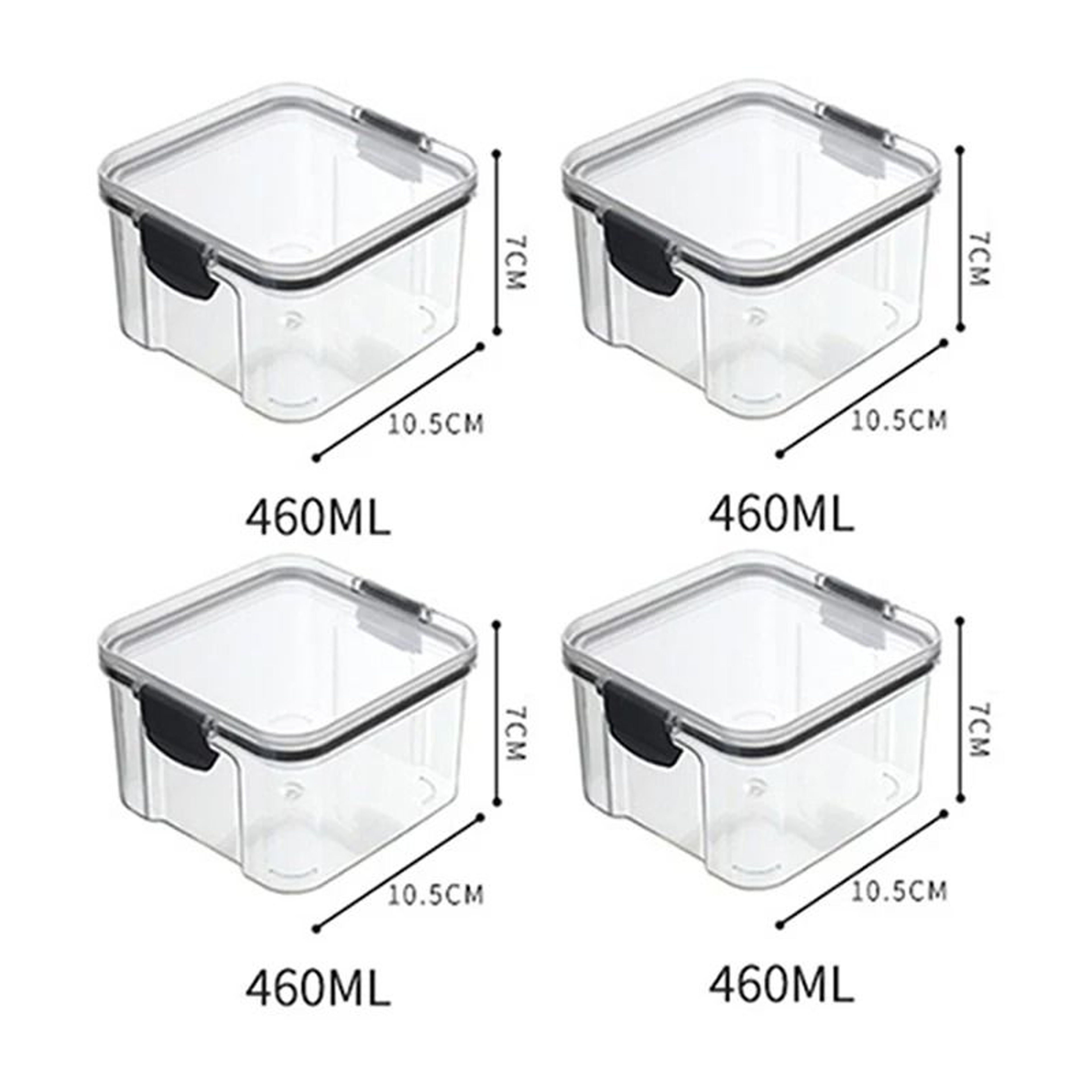 5 Piece Airtight Kitchen Storage Containers Stackable Grain Organizer Set 7