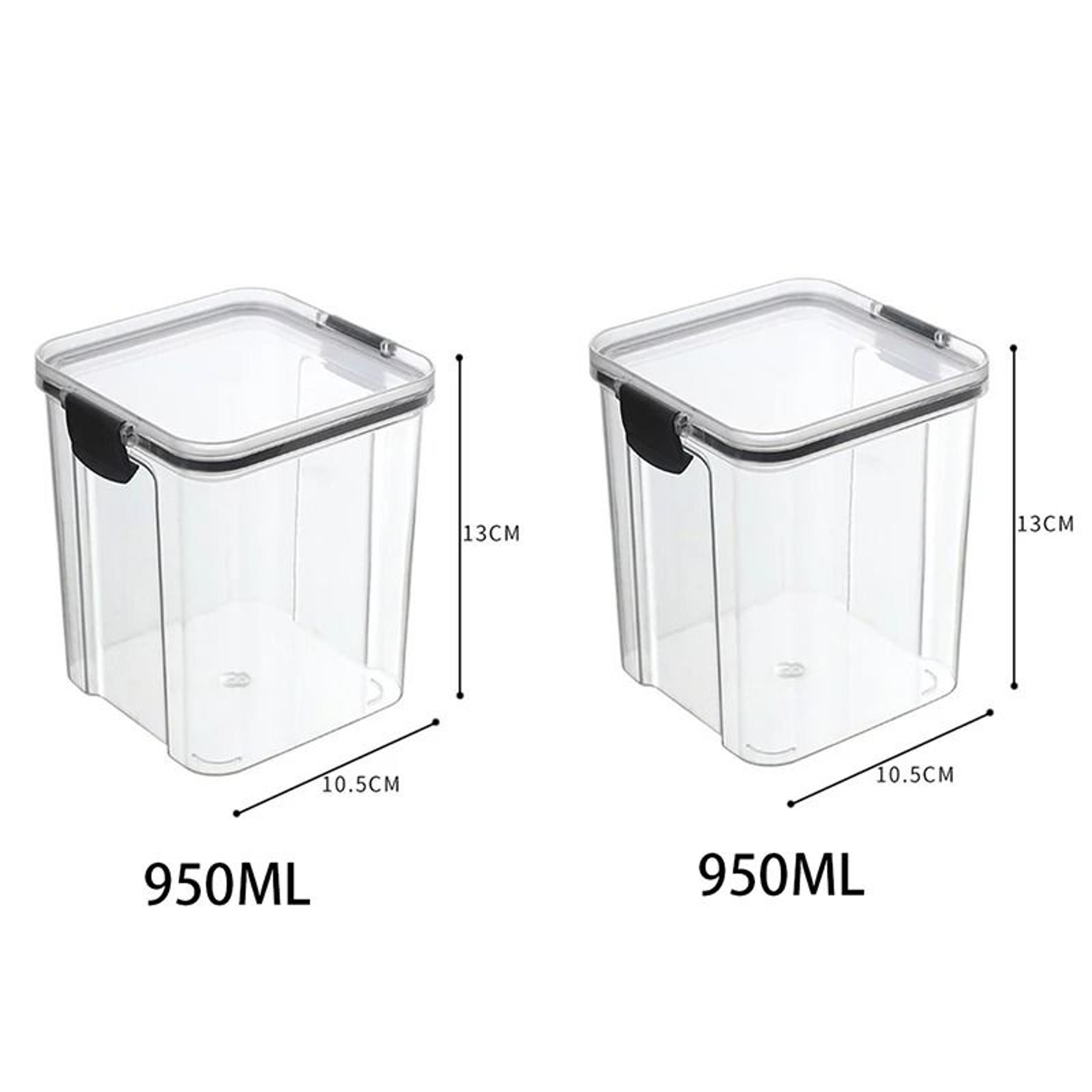 5 Piece Airtight Kitchen Storage Containers Stackable Grain Organizer Set 3