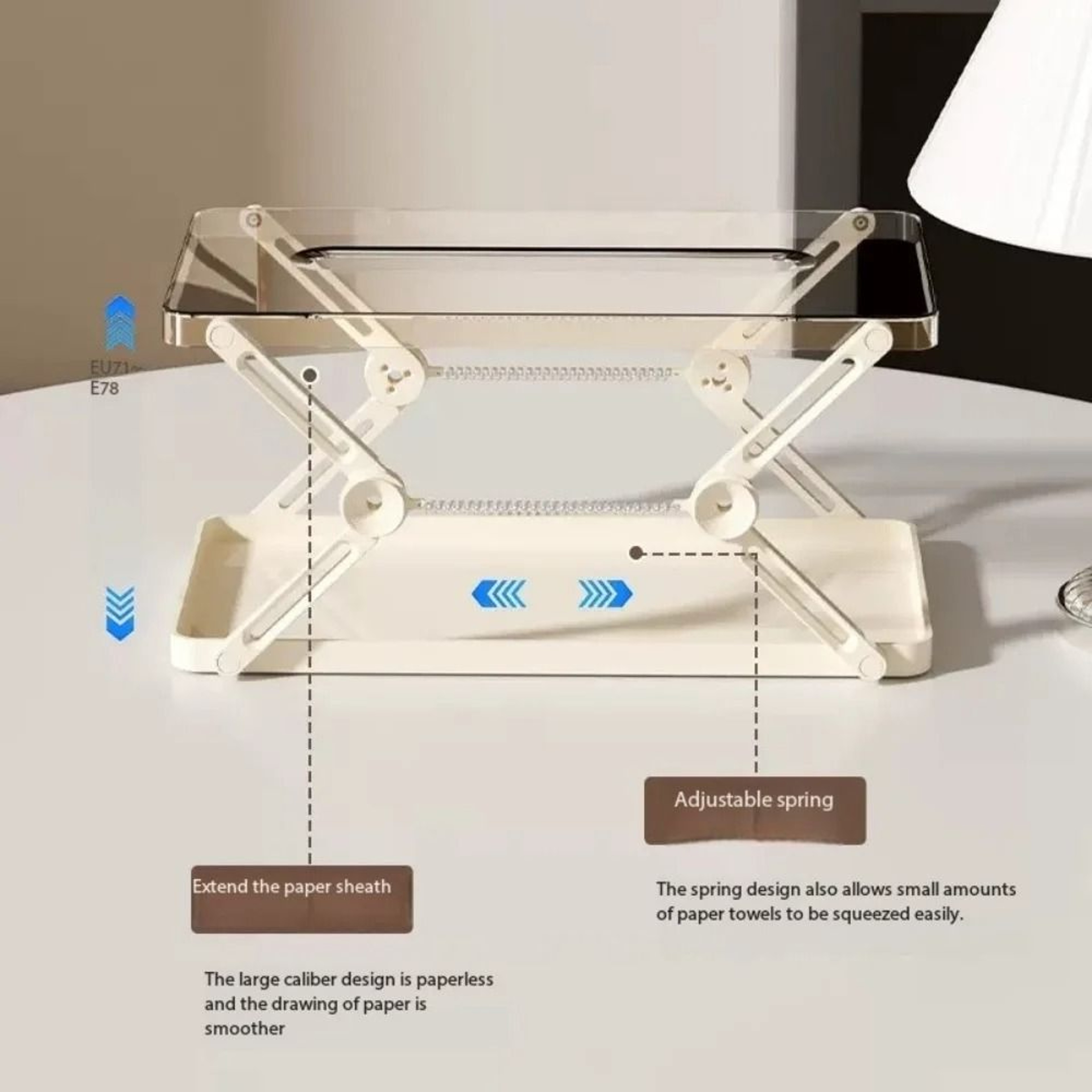 Extendable Tissue Storage Box Adjustable Paper Towel Dispenser Case 6