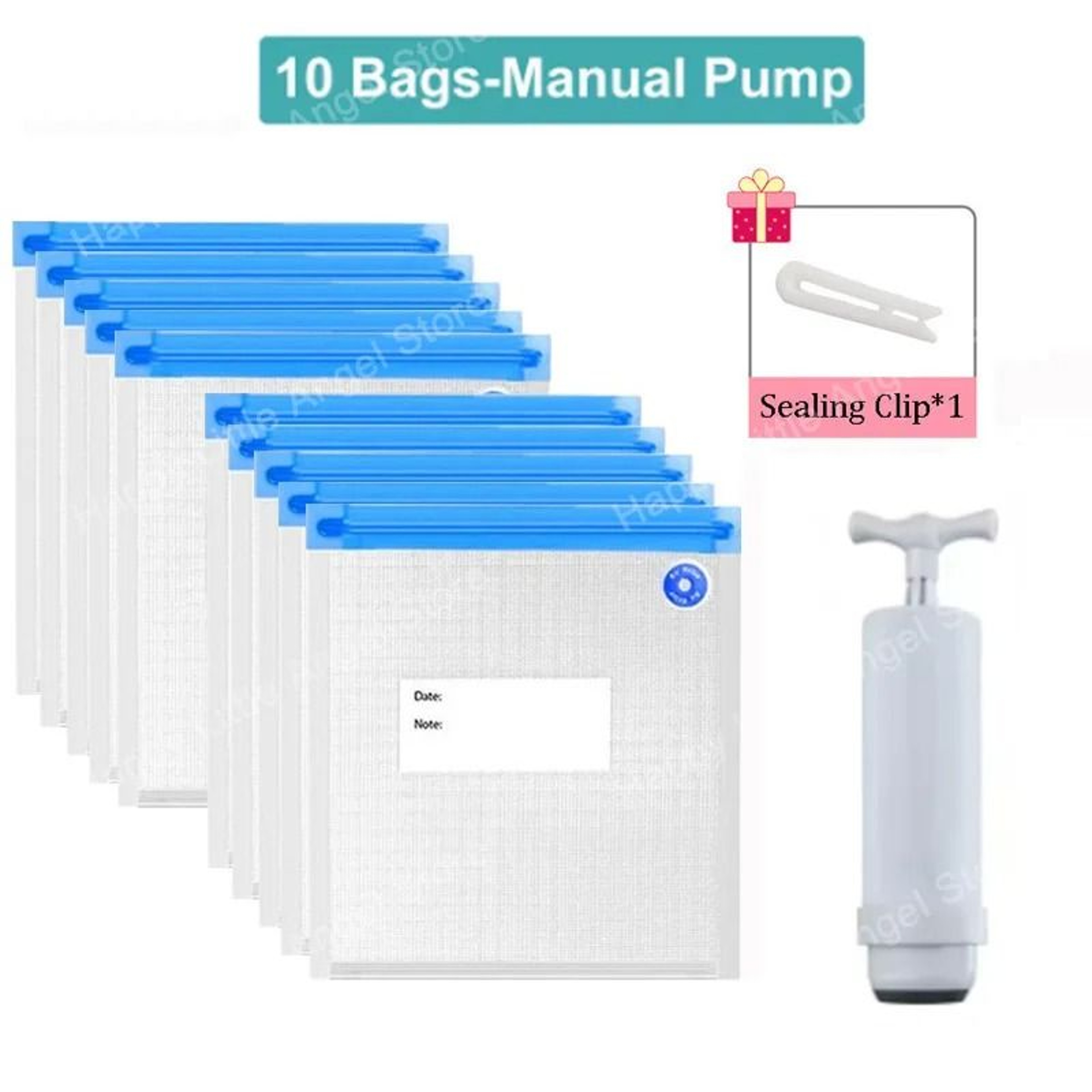 Reusable Vacuum Food Storage Bags Set With Electric Pump Sealer 3