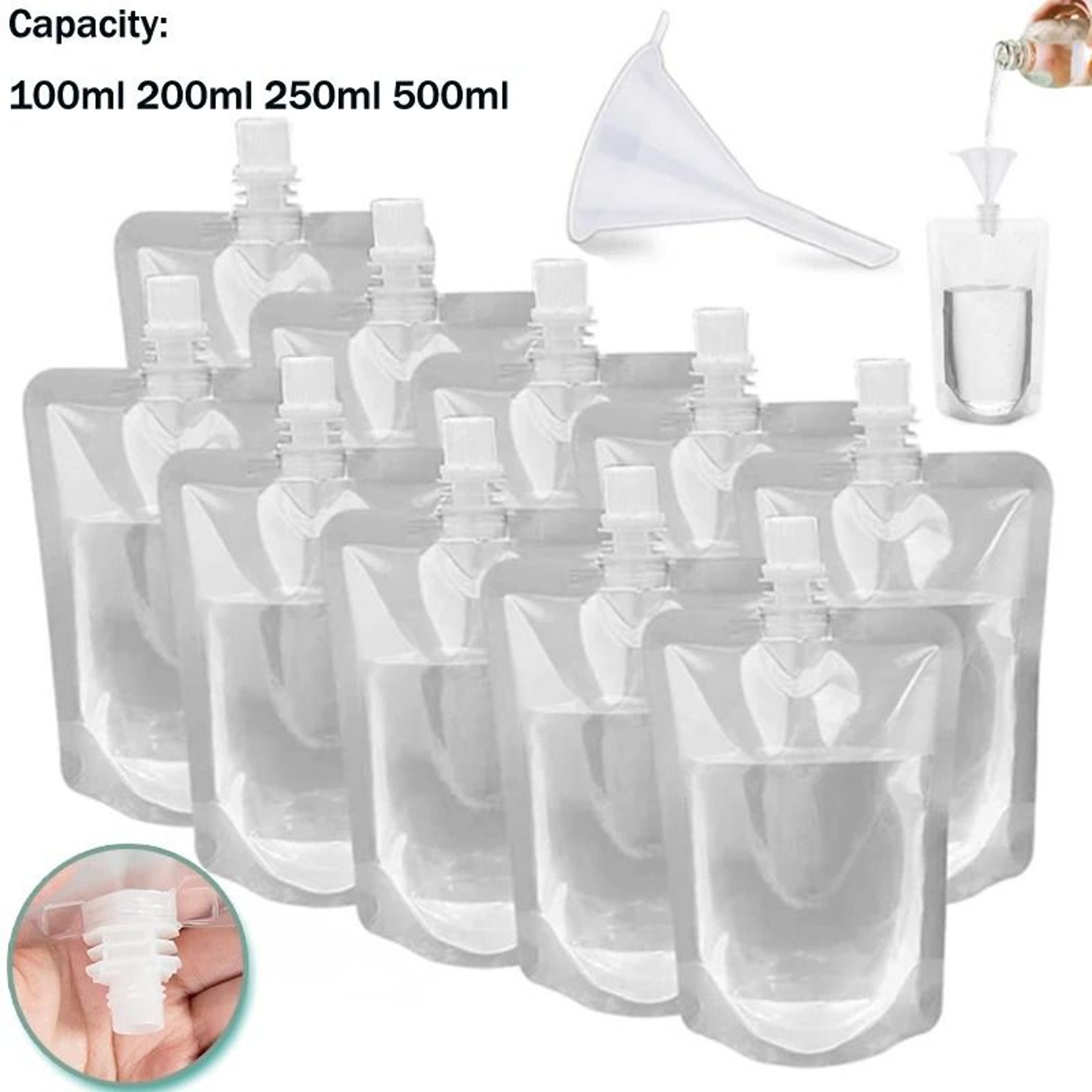 Reusable Drink Pouches With Spout Portable Juice Storage Bags 17