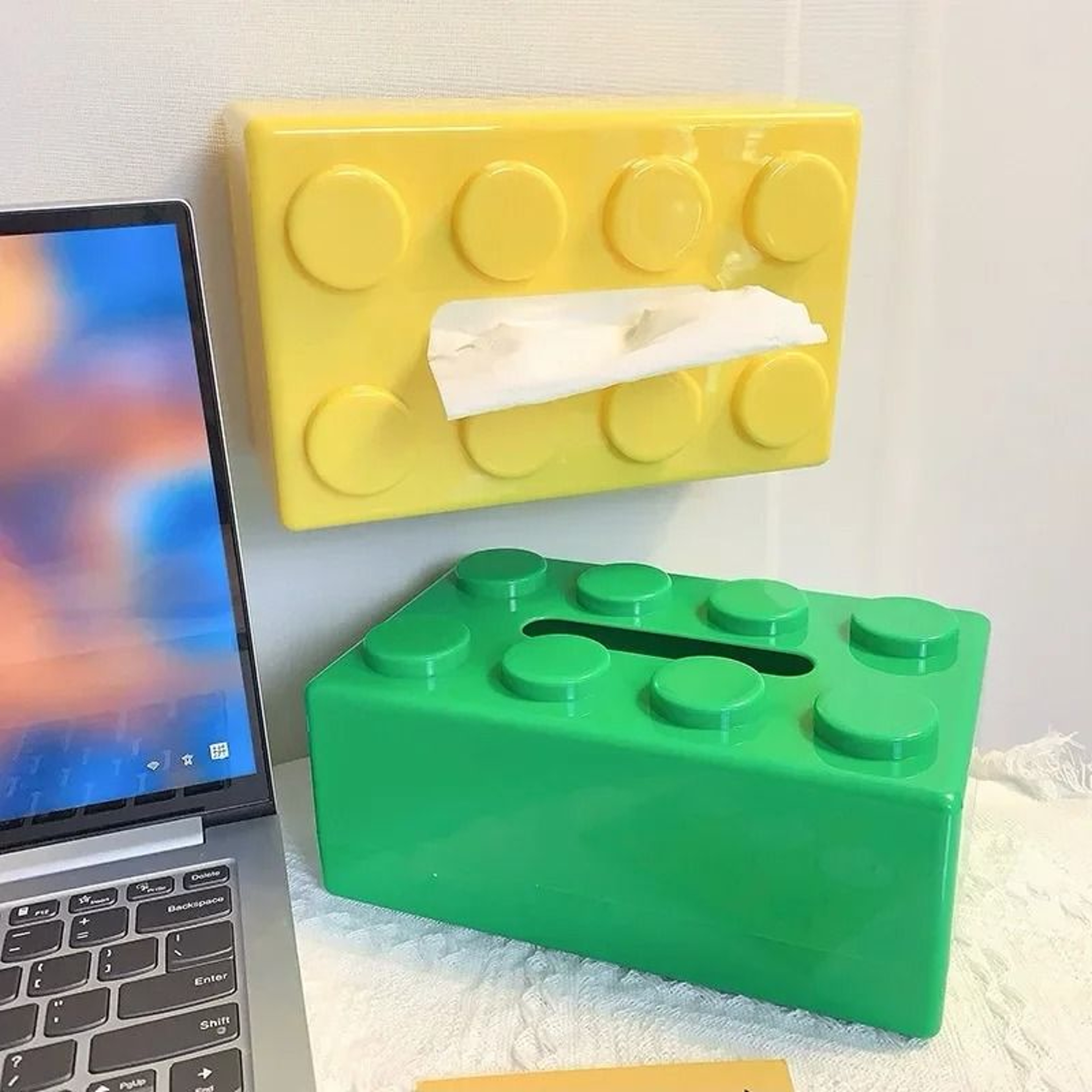 Creative Building Block Tissue Box Cartoon Napkin Storage Holder 6