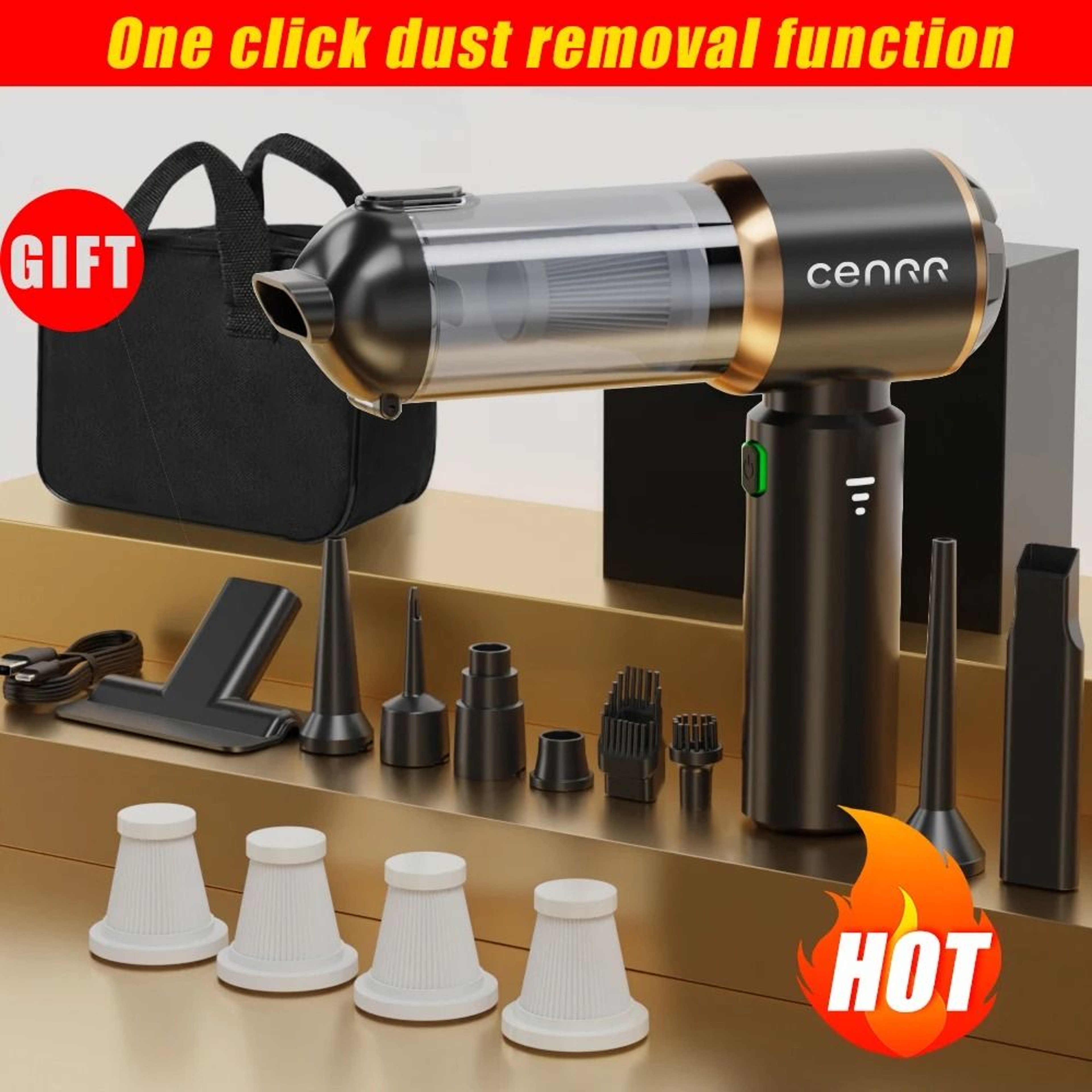 High Power Cordless Car Vacuum Cleaner Portable Handheld Cleaner 8