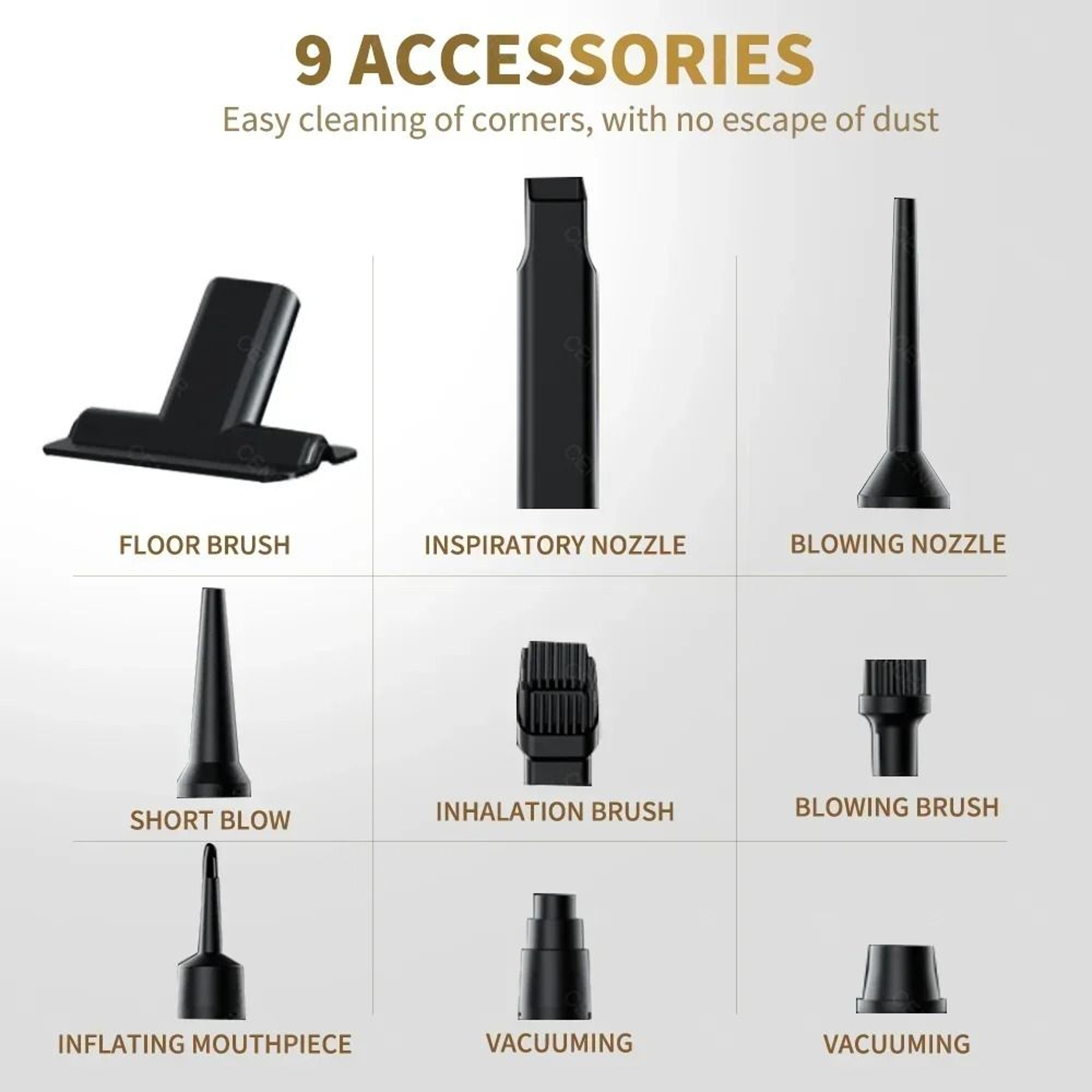 High Power Cordless Car Vacuum Cleaner Portable Handheld Cleaner 11
