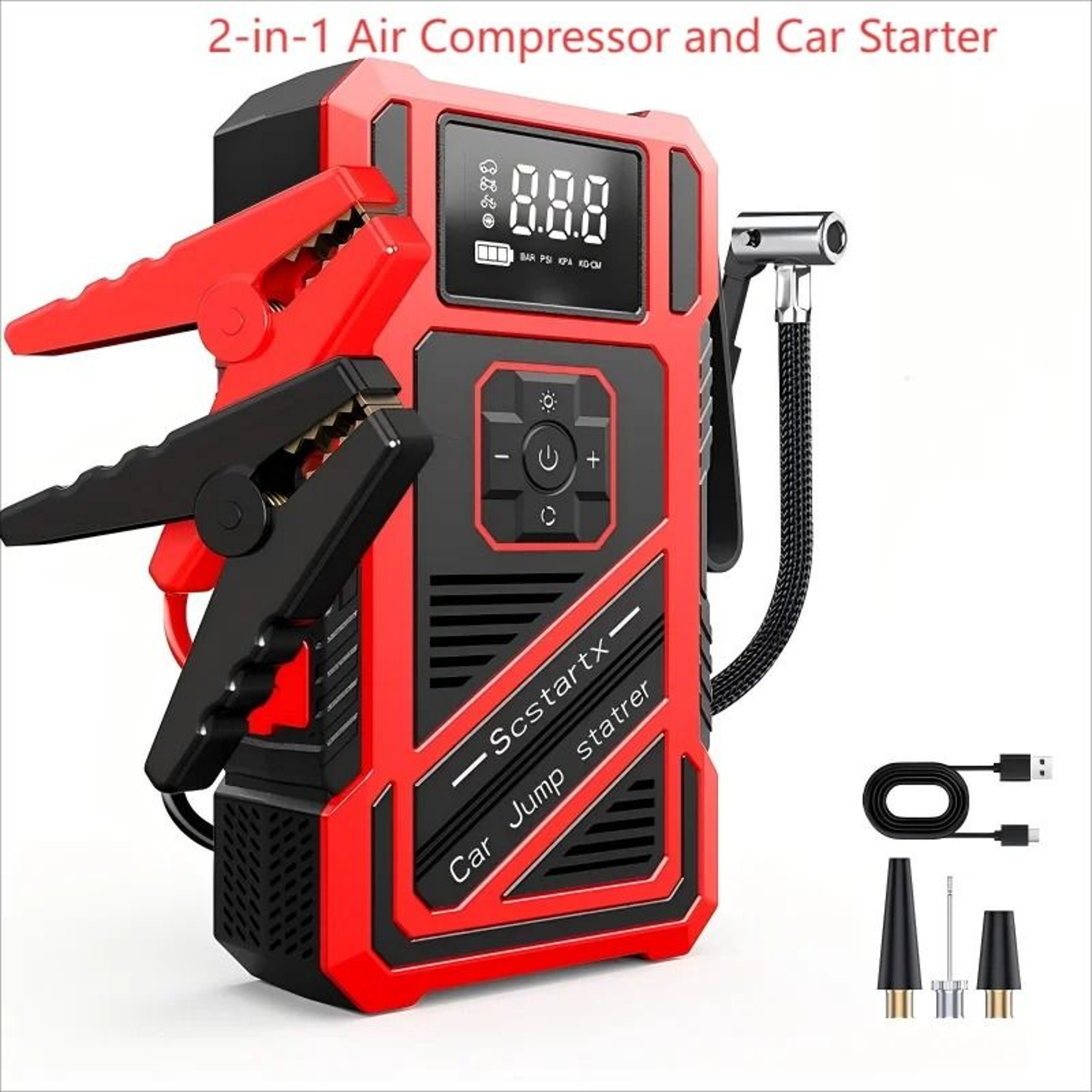 AutoRescue 4 In 1 Car Jump Starter Air Compressor Power Bank 2