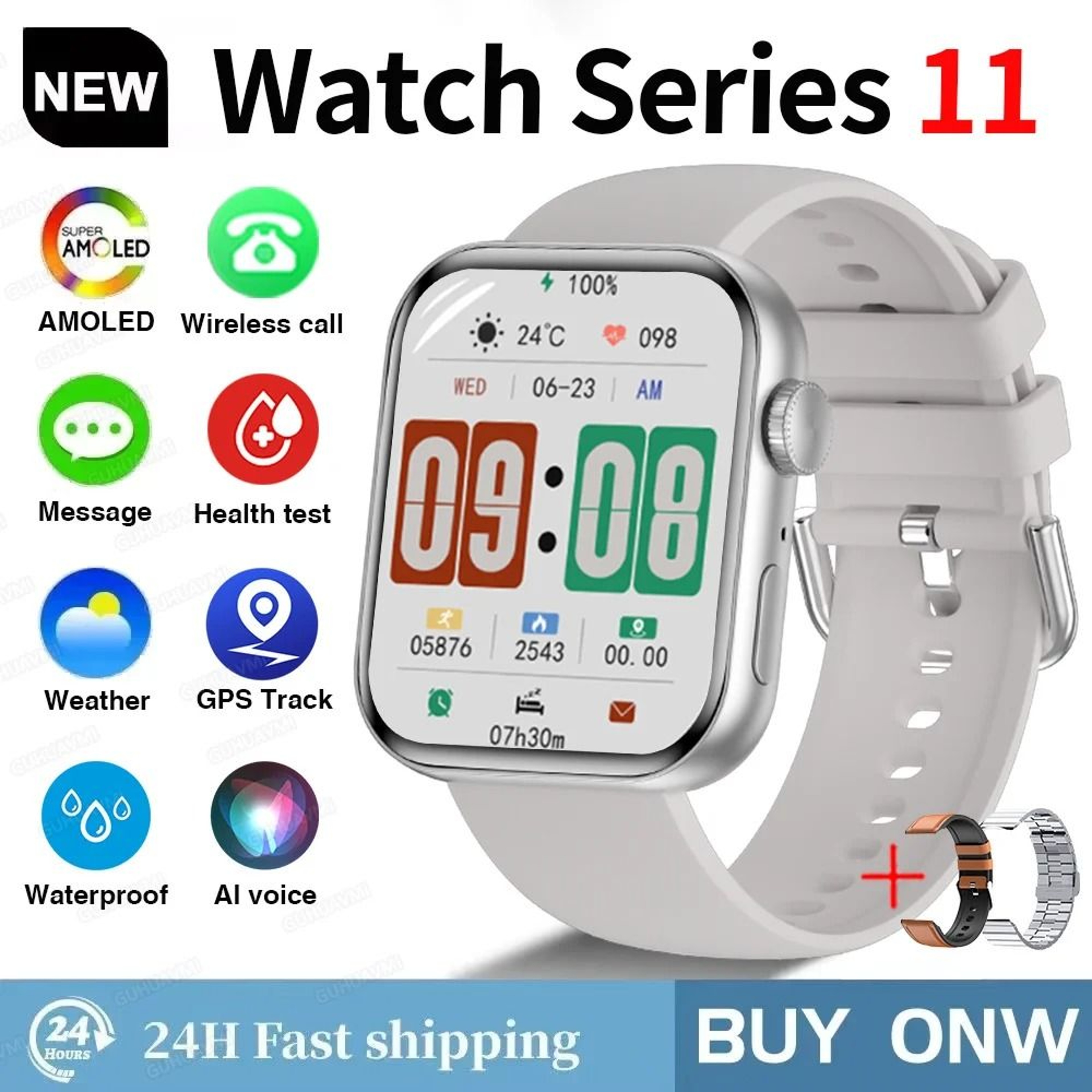 HD AMOLED Smartwatch With GPS And Bluetooth Calling Waterproof Sports Watch For Men And Women 14
