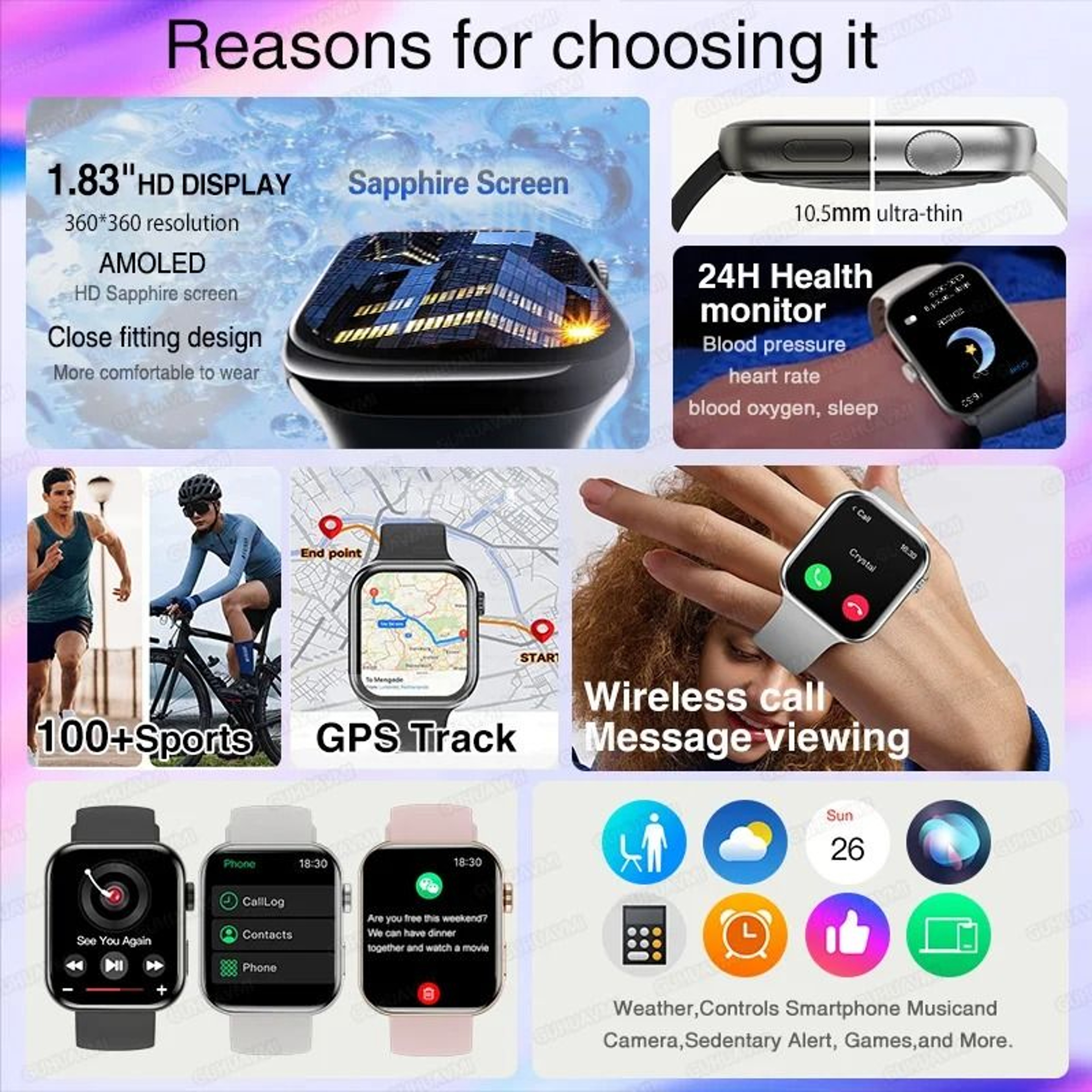 AMOLED Smartwatch With GPS And Bluetooth Calling Waterproof Fitness Tracker Smartwatch 19