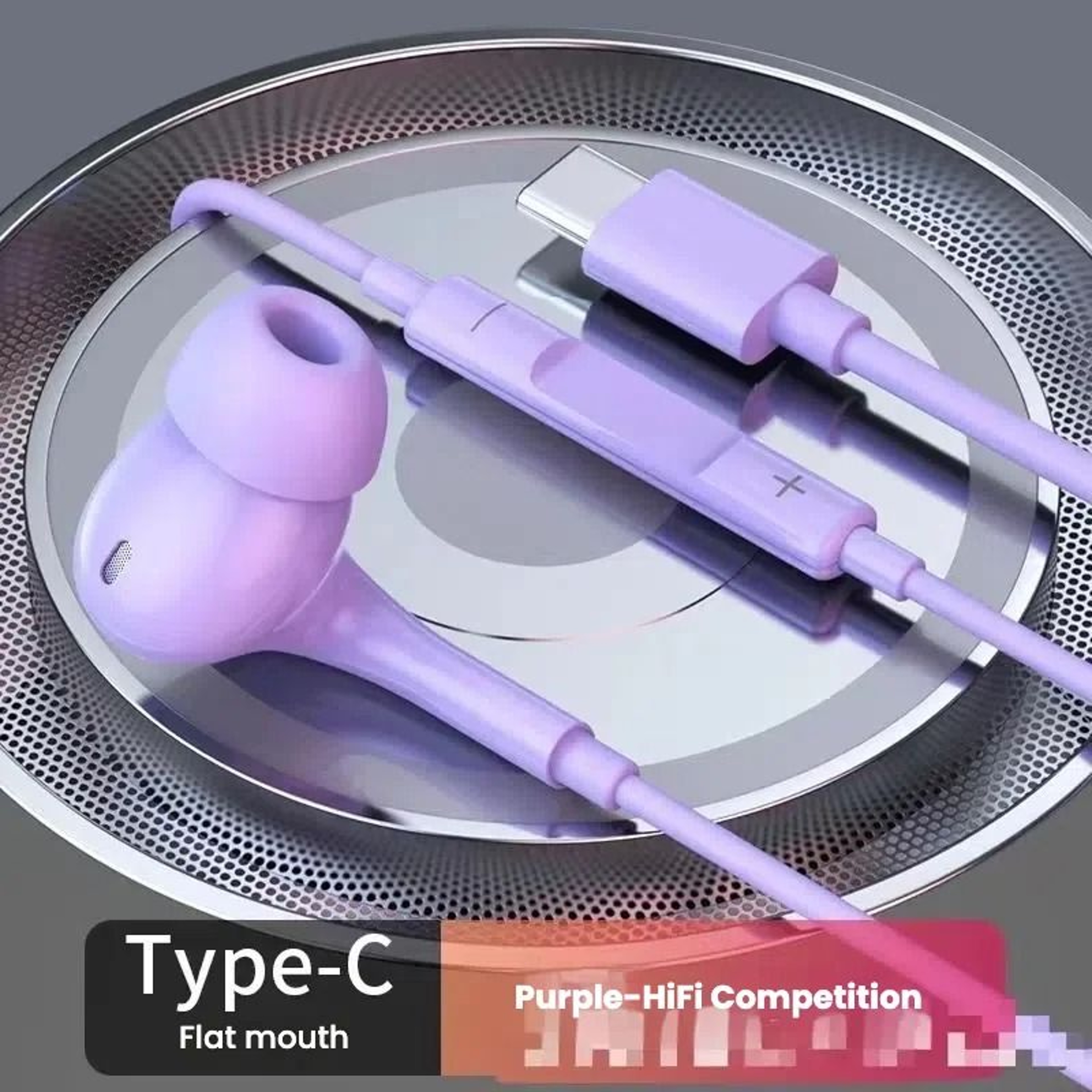 HiFi Type C Wired Earbuds USB C Headphones Sport In Ear Wired Headset 2