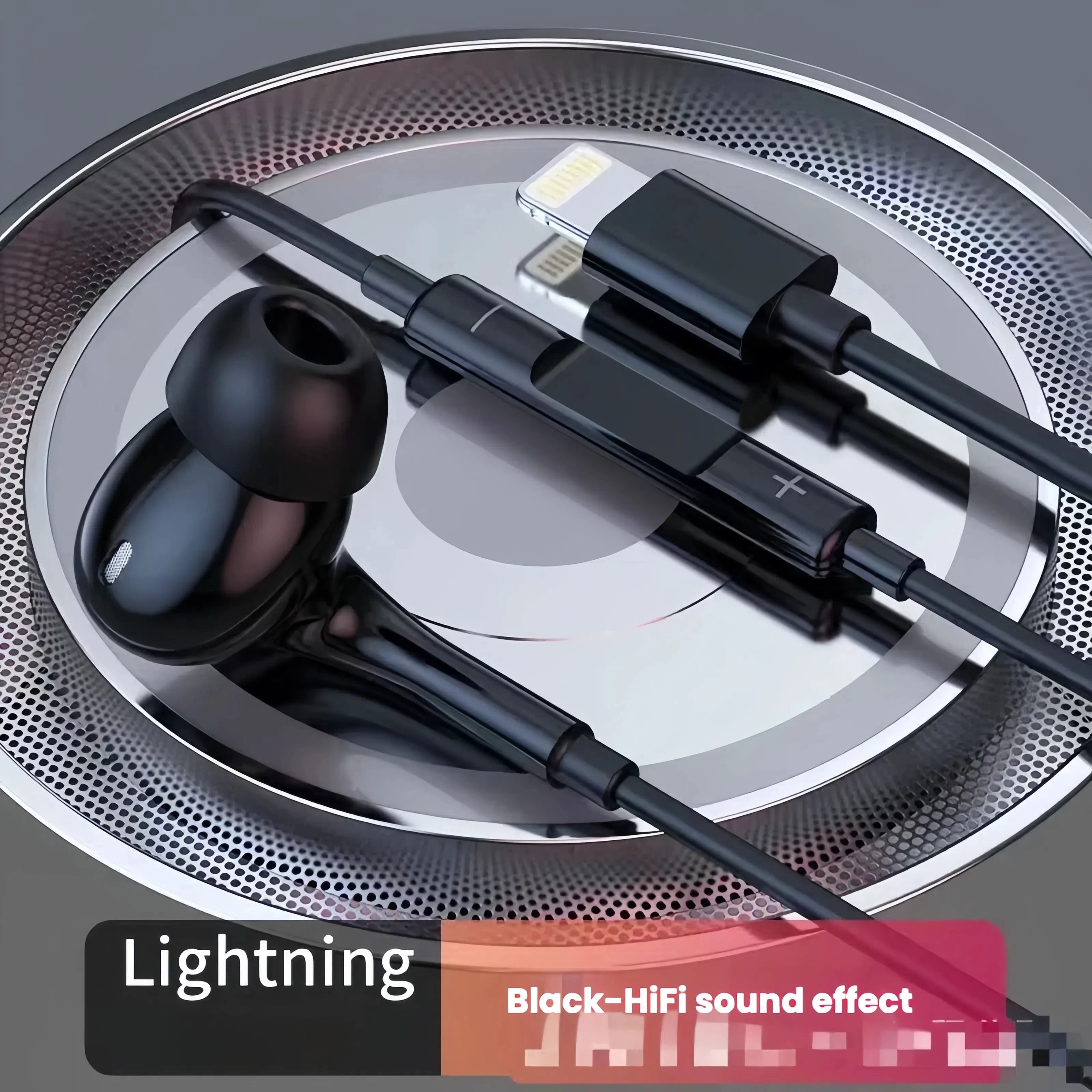 HiFi Lightning Wired Earphones IPhone Headphones With Digital Chip In Ear Wired Headset 8
