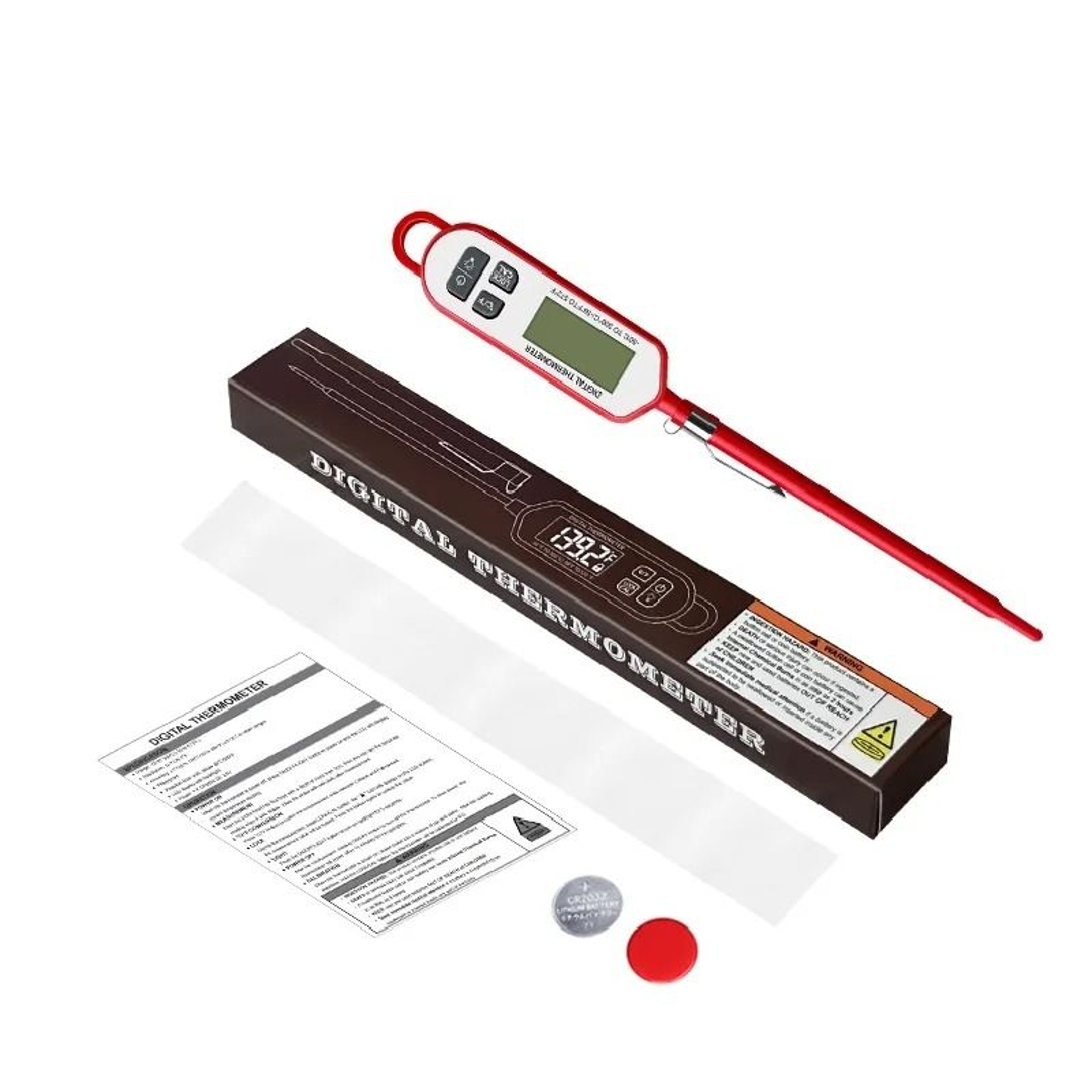 Digital Meat Thermometer Instant Read BBQ Kitchen Food Thermometer Waterproof 2
