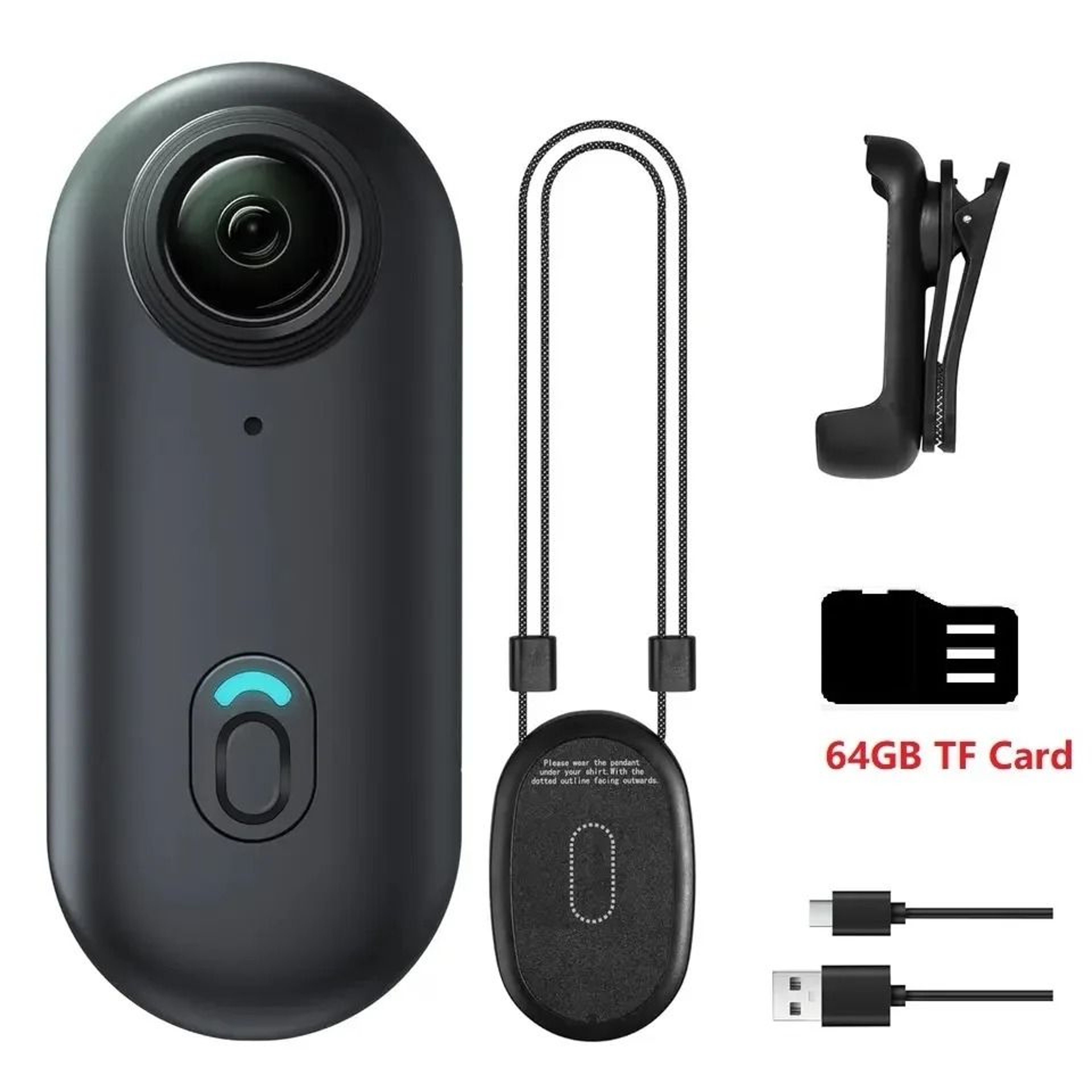 4K Thumb Action Camera Mini Wearable Sports Camera With Stabilization 3