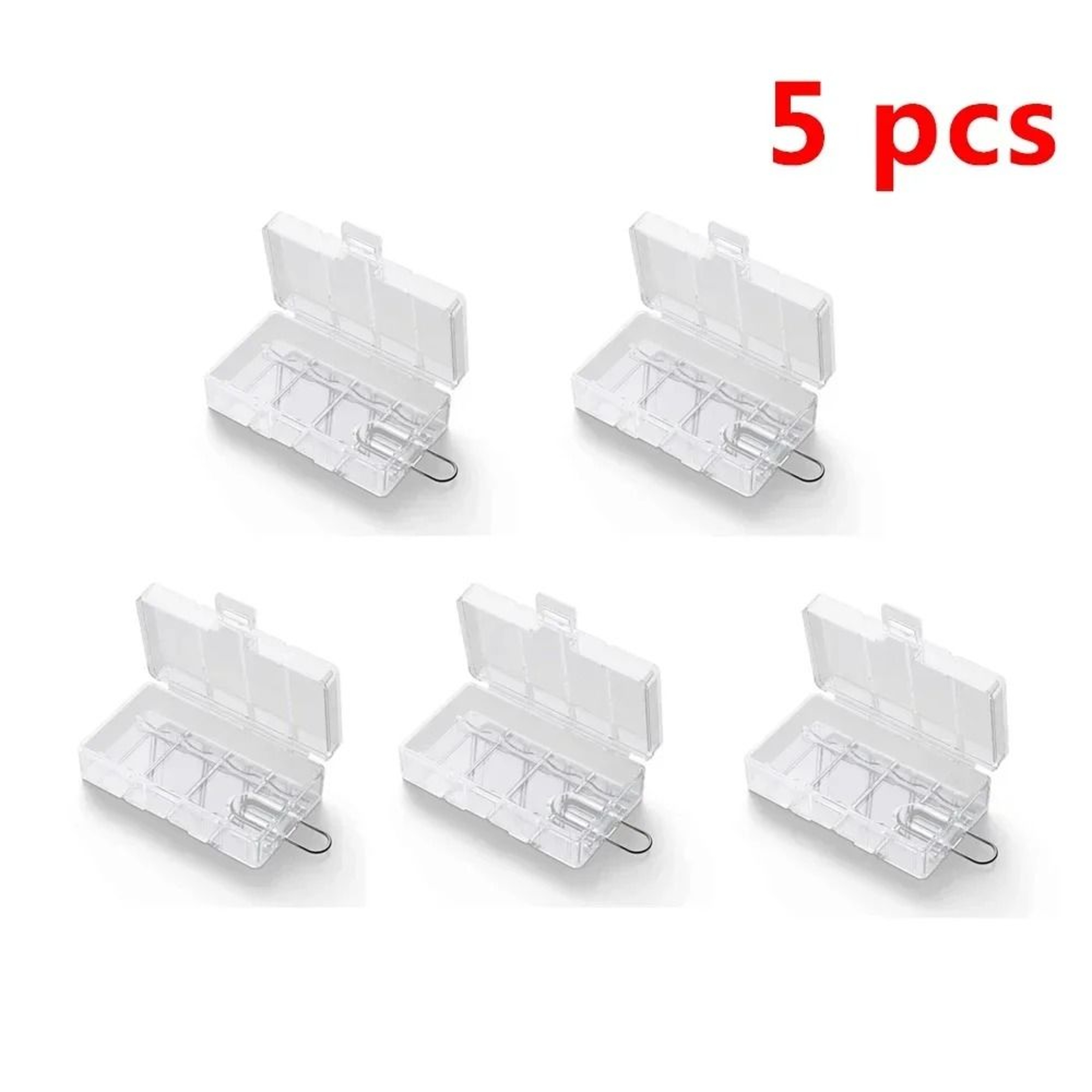 Transparent Battery Storage Box CR123 Battery Holder 16340 Battery Case 7