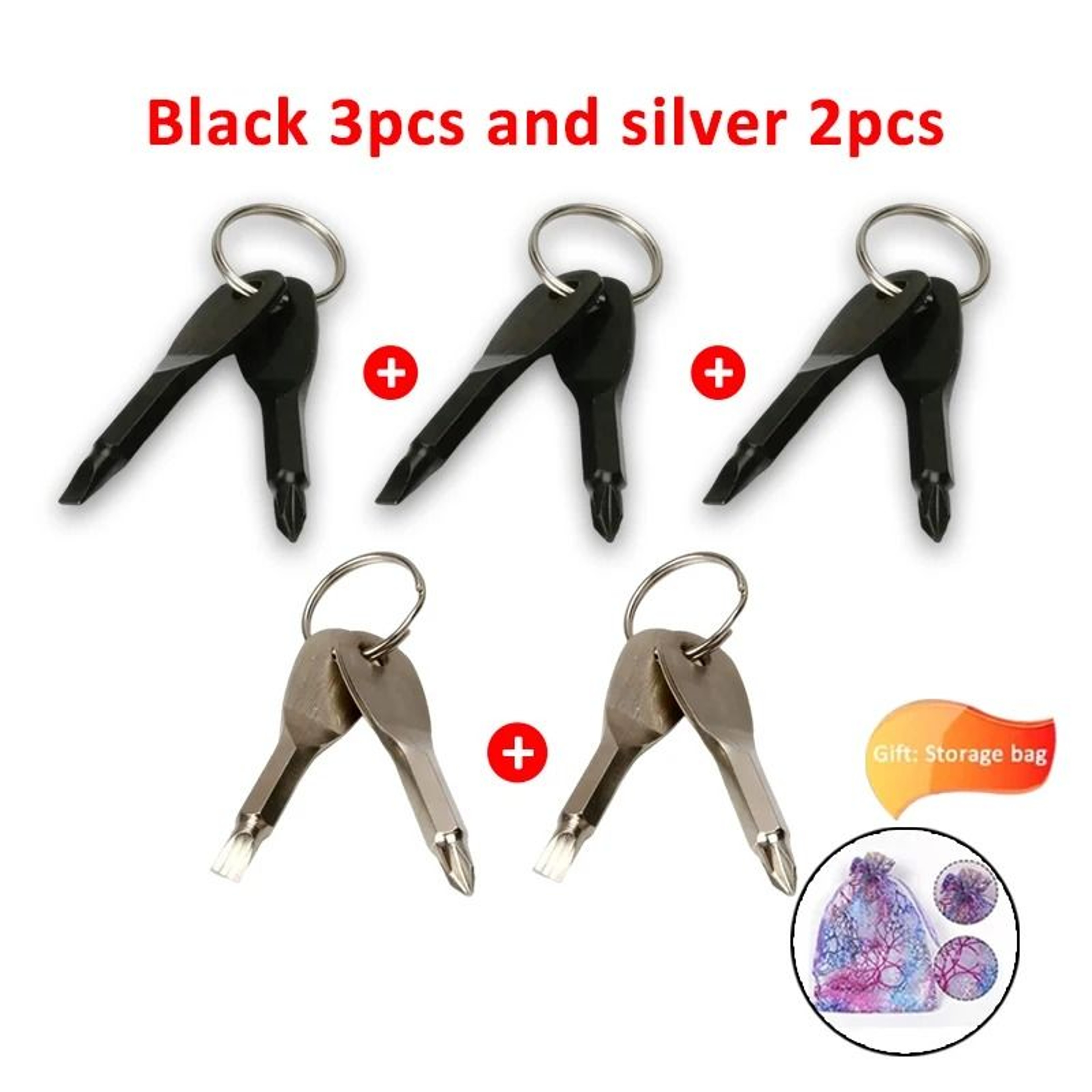 EDC Multi Tool Keychain Screwdriver Portable Outdoor Emergency Repair Tool 13
