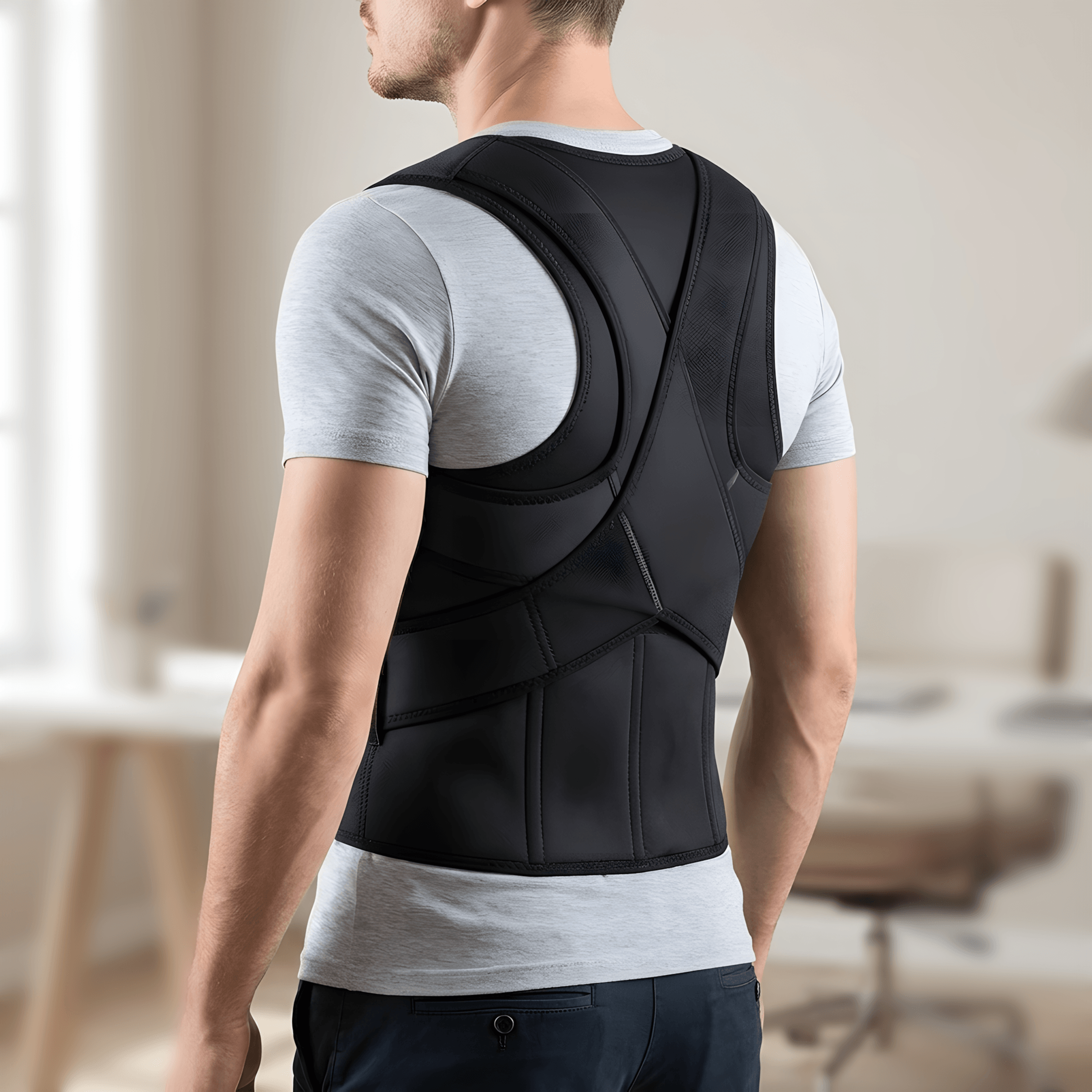Back Posture Corrector Lumbar Spine Support  Pain Relief Brace 0