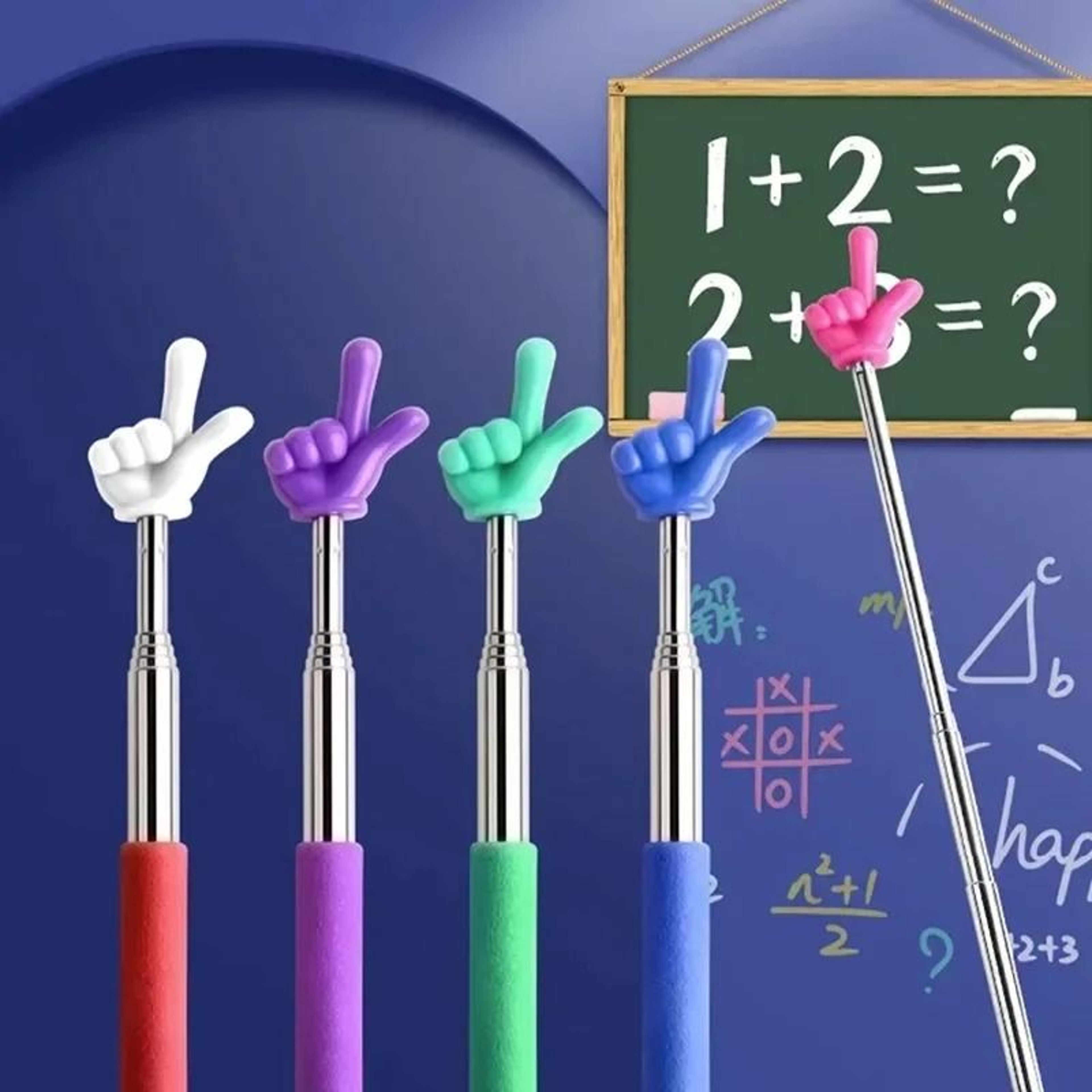 Telescopic Teaching Pointer Stainless Steel Extendable Presentation Stick 16