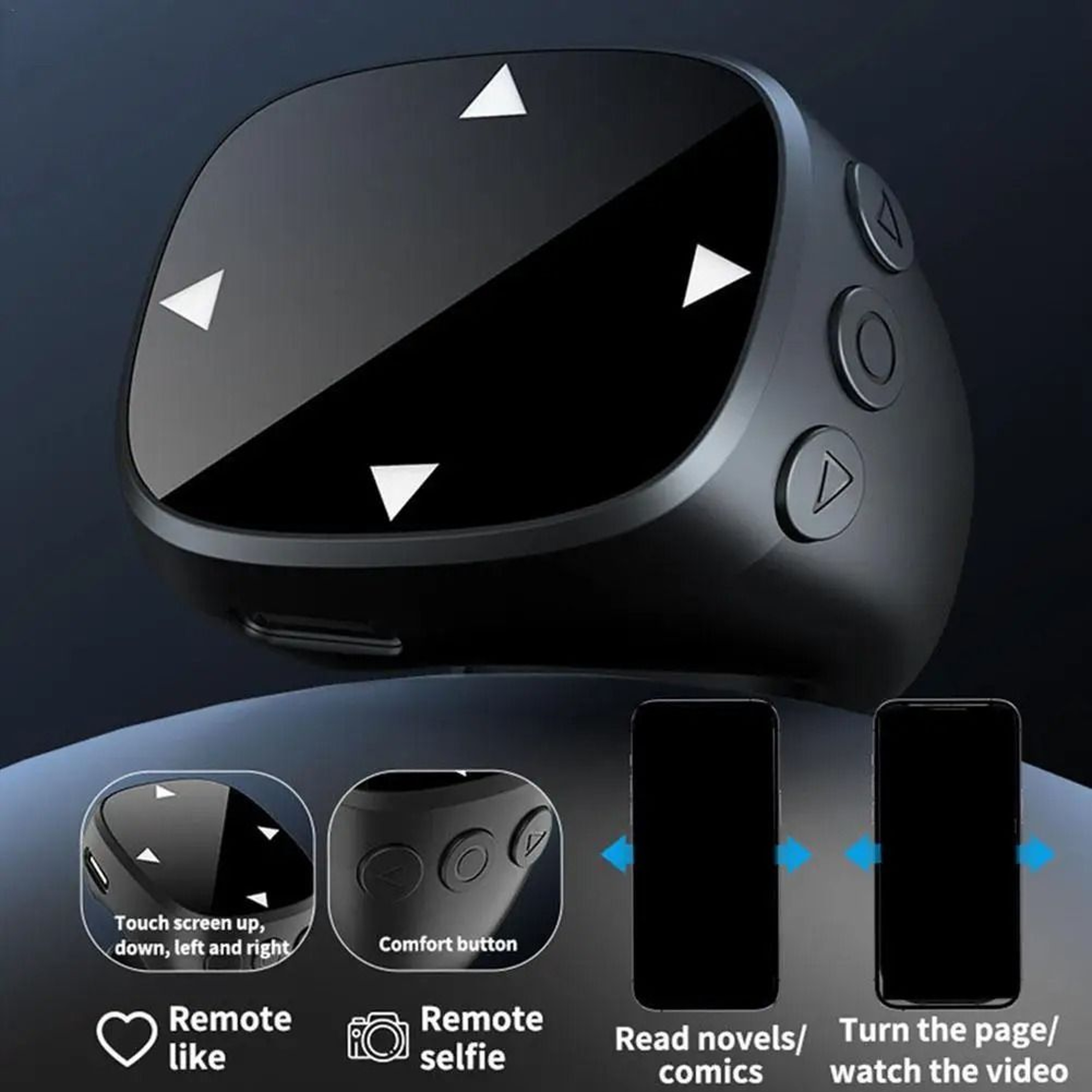 Bluetooth Phone Remote Control Touch Screen Video Scrolling Page Turner 0