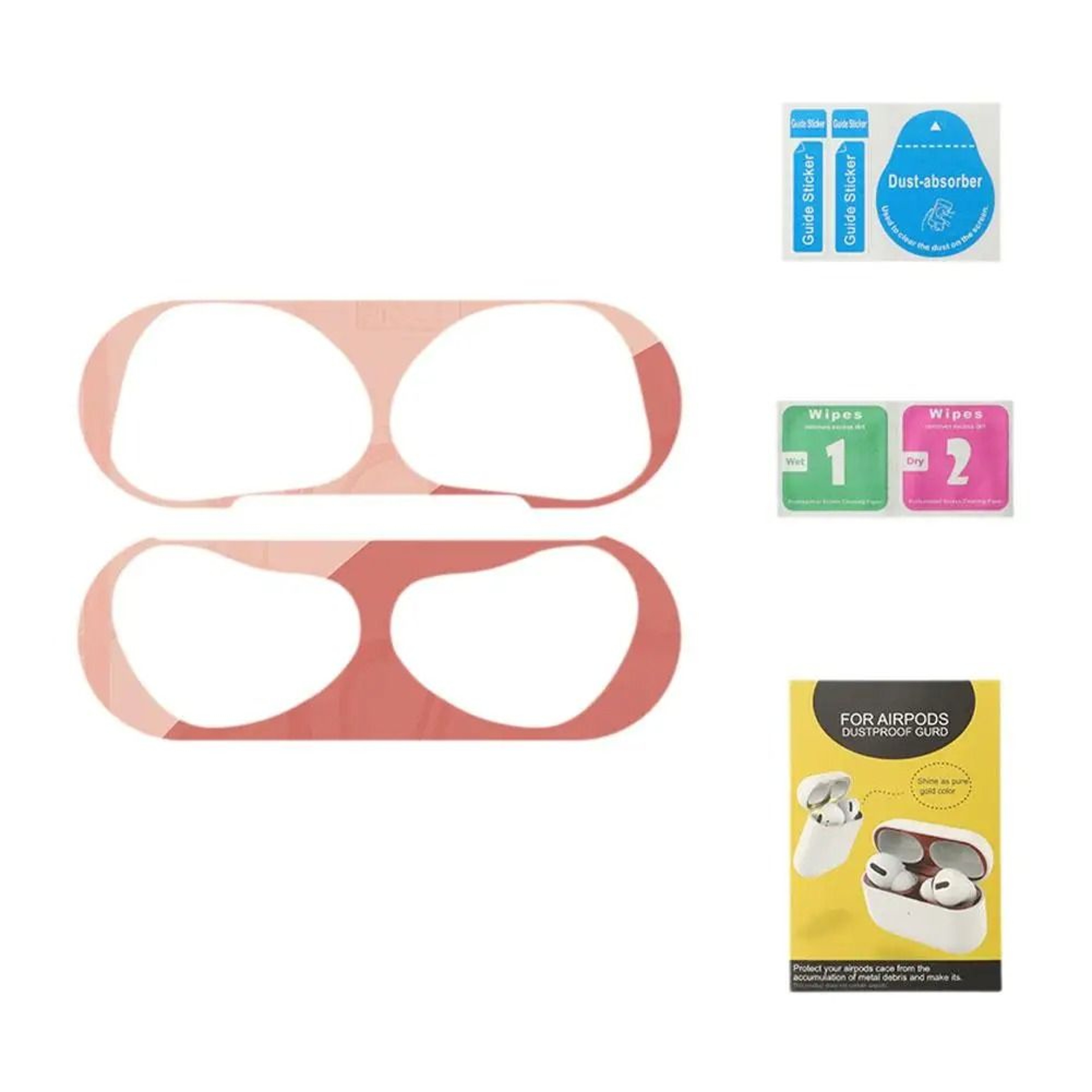 AirPods 4 Metal Mesh Dust Proof Stickers Earbud Grill Protector Set 6