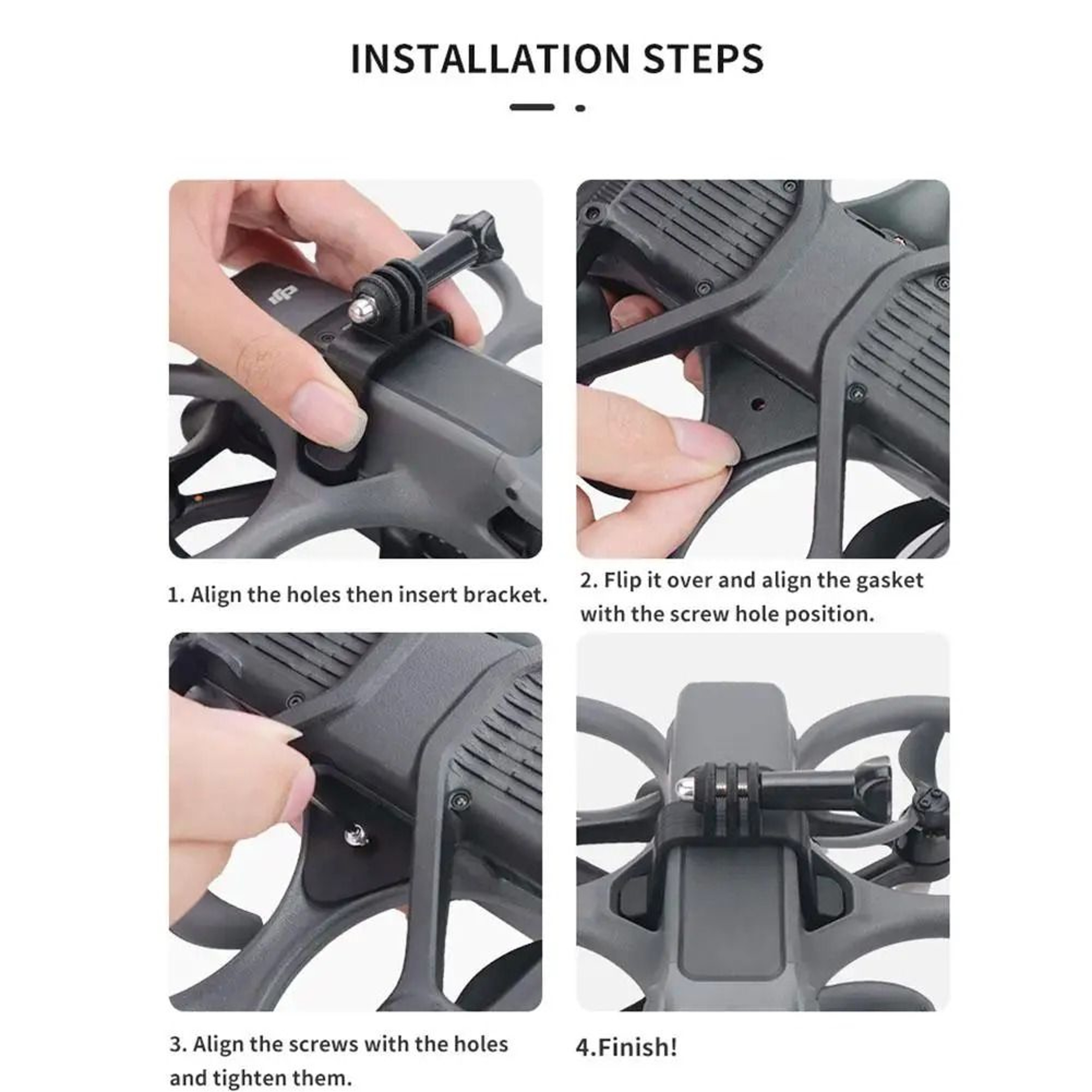 DJI Avata 2 Camera Mount Top Extension Bracket For Action Cameras 3